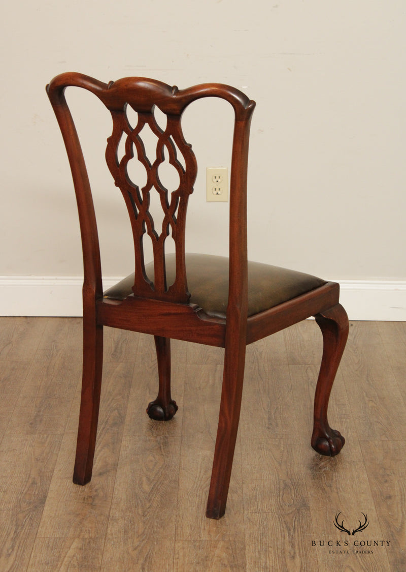 Chippendale Style Set Four Mahogany Ball and Claw Dining Chairs
