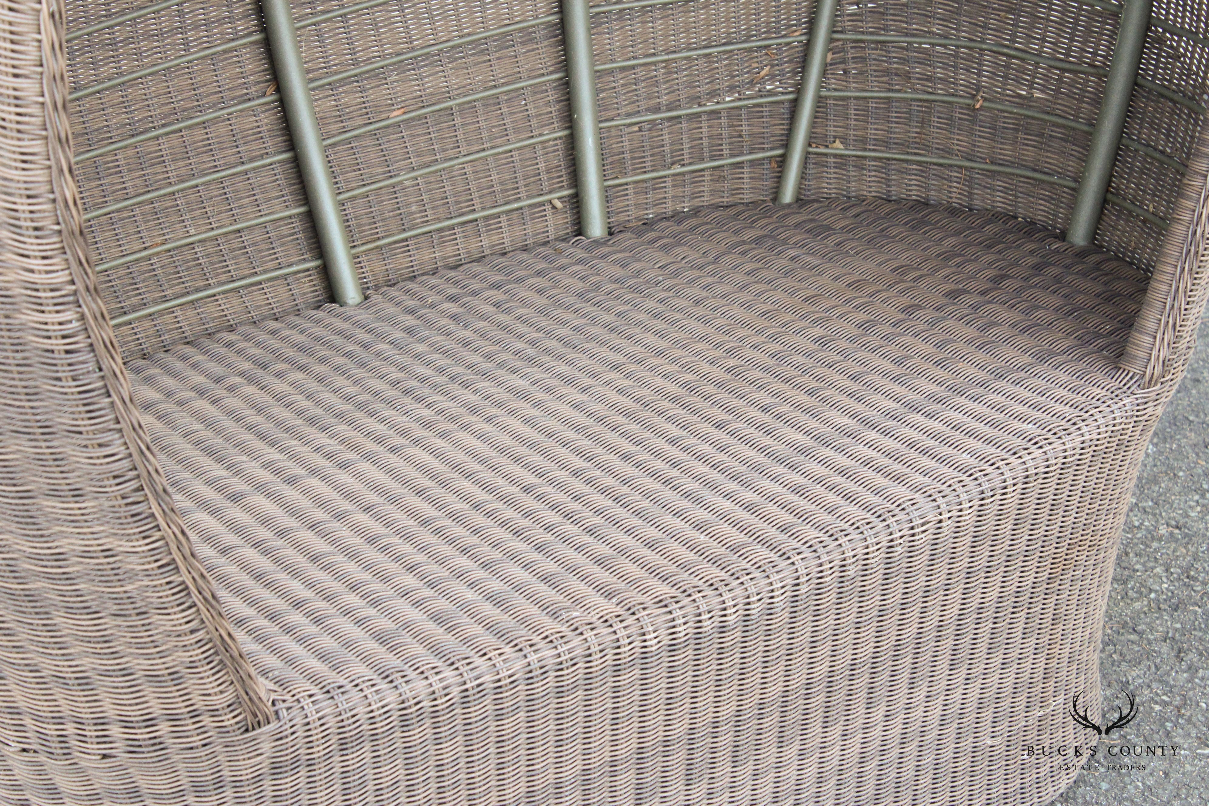 Boho Chic Wicker Beehive Garden Seat Settee