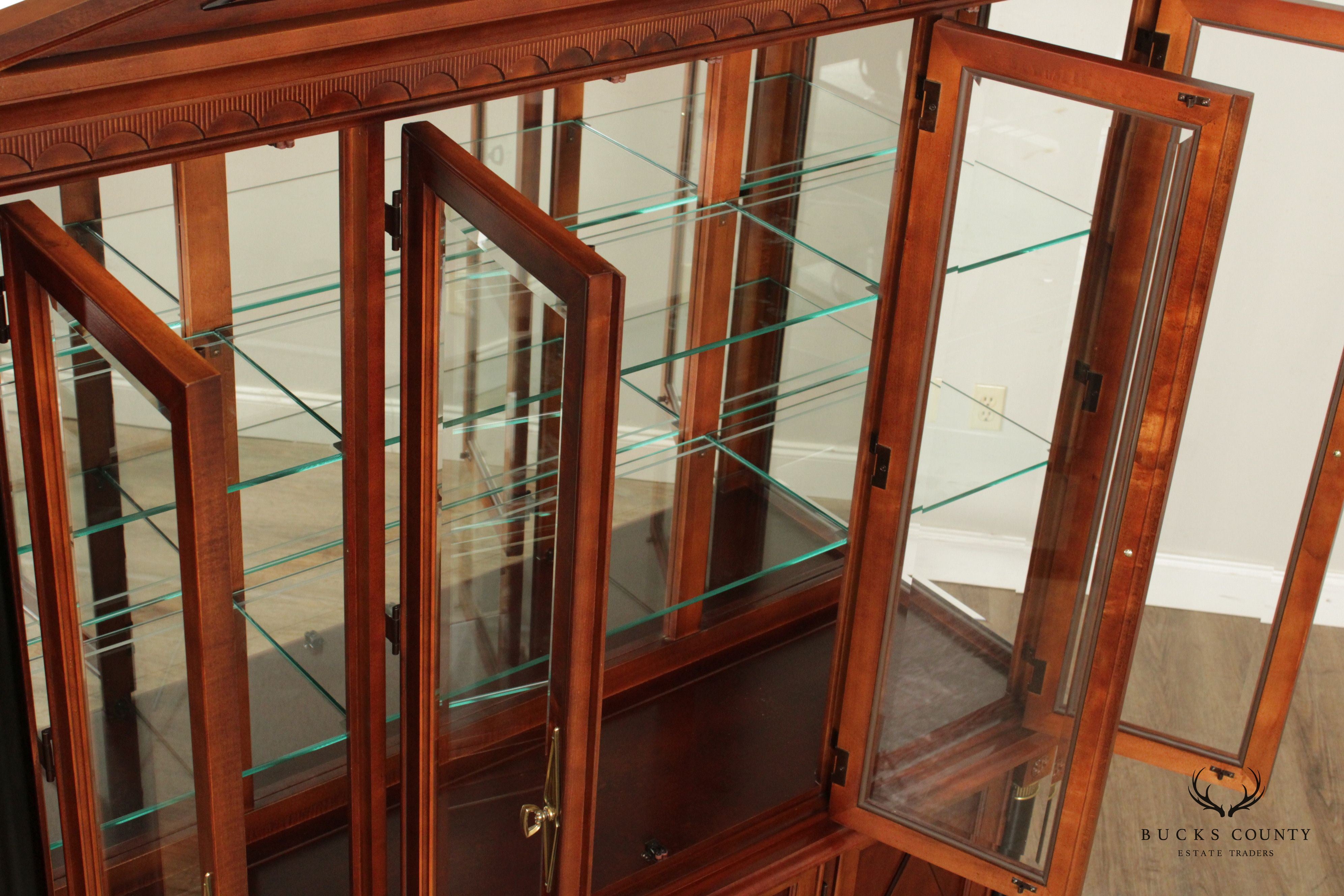 Stanley Furniture Neoclassical Style Cherry China Display Cabinet