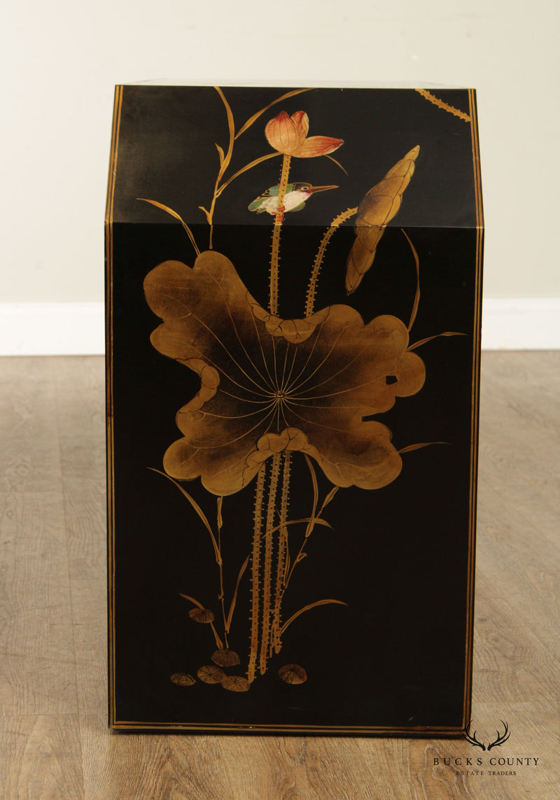 Fortune Chinese Chinoiserie Lacquered Waterfall Console