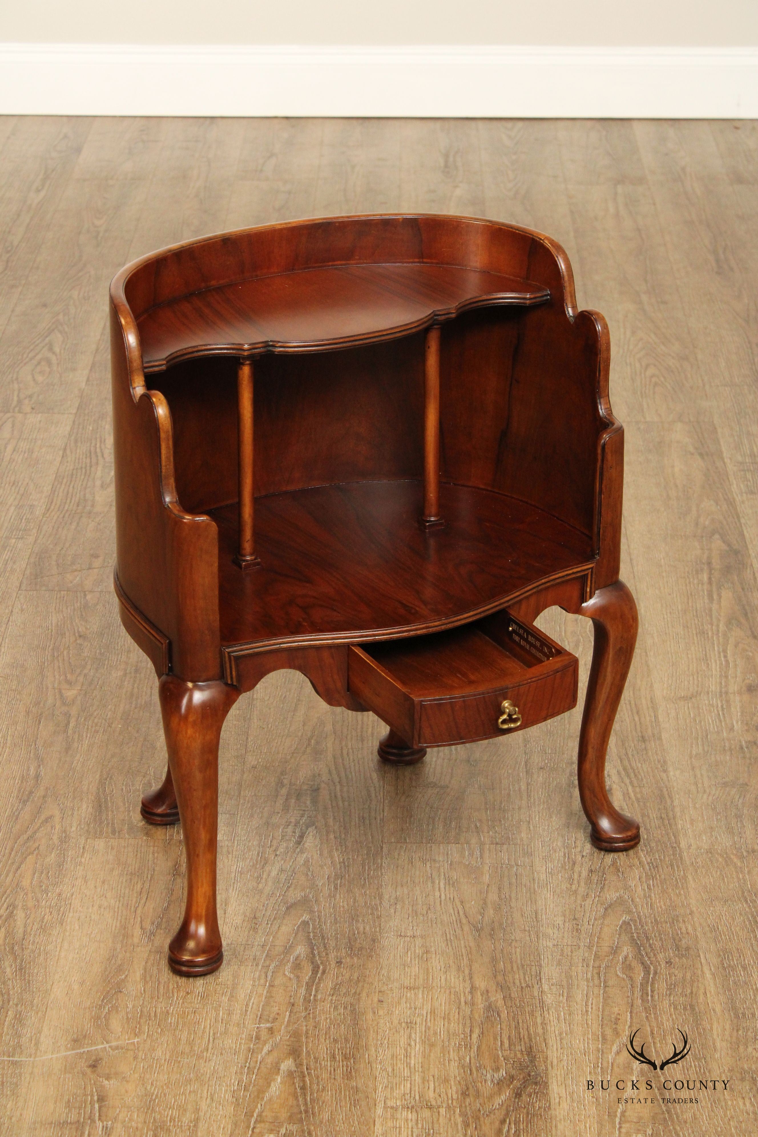 CHELSEA HOUSE INC PORT ROYAL COLLECTION GEORGIAN STYLE WALNUT SIDE STABLE