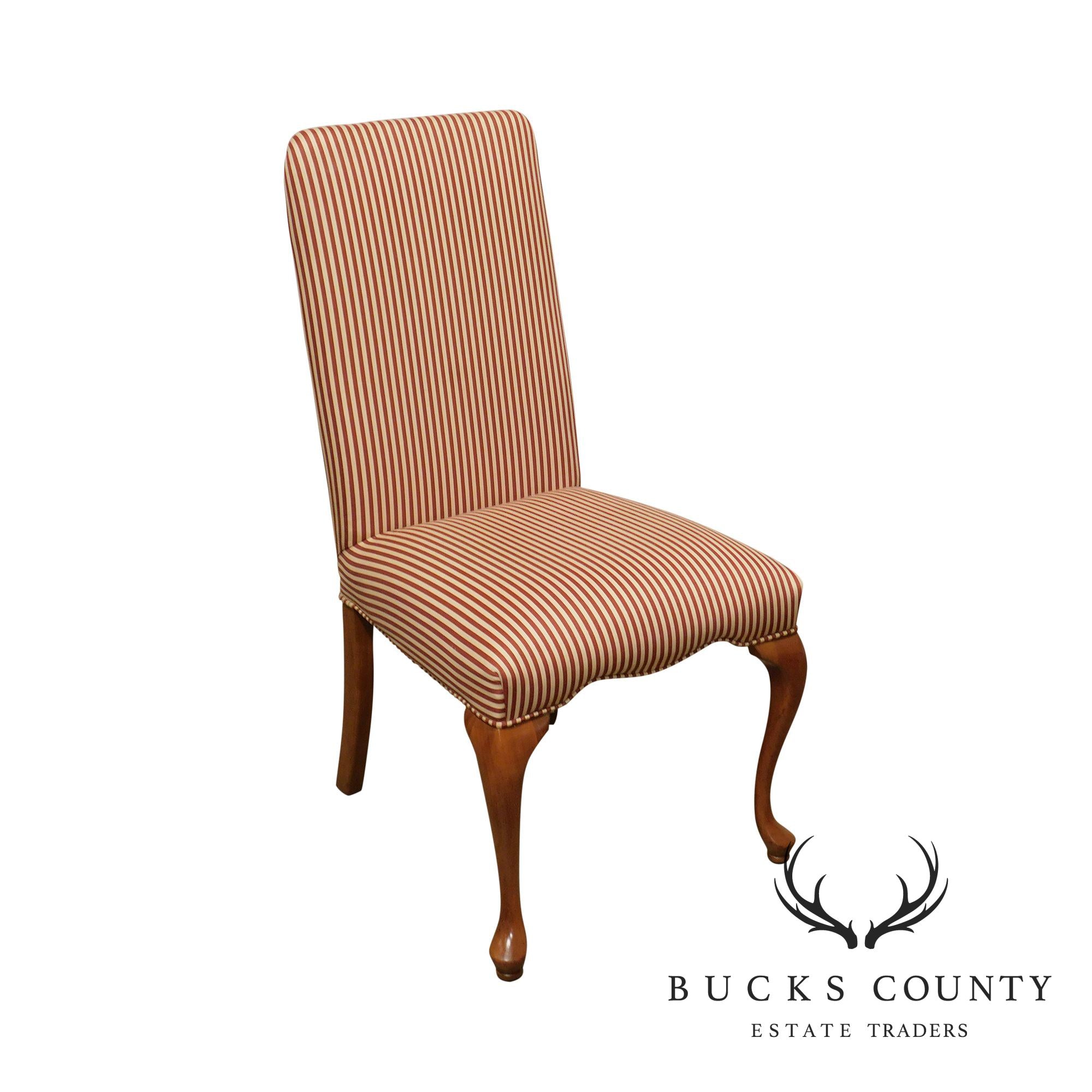 George III Style Quality Upholstered Back Side Chair