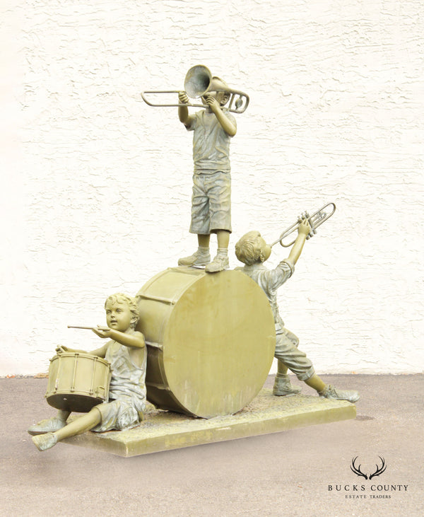 Jim Davidson Children's Band Bronze Monumental Outdoor Sculpture