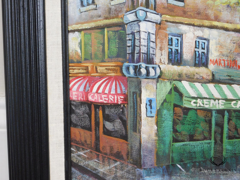 Framed Painting "Creme Cafe" Signed W. James