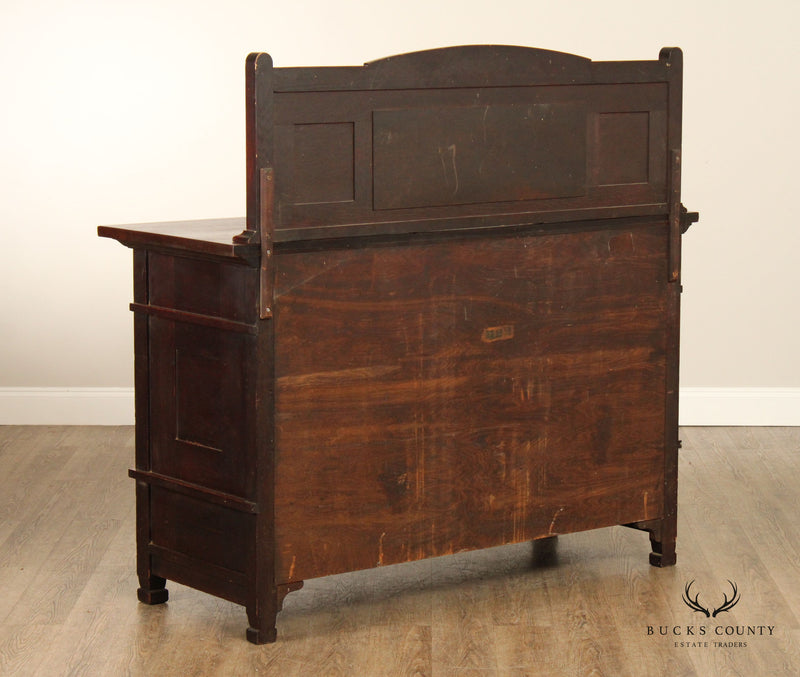 Antique American Arts And Crafts Period Oak Sideboard
