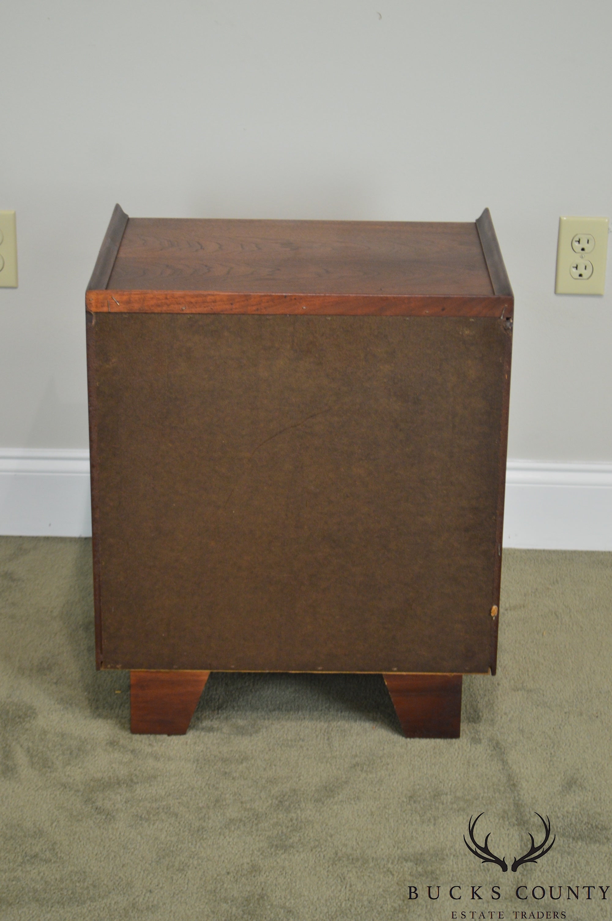 Milo Baughman for Dillingham Mid Century Modern Walnut Nightstand