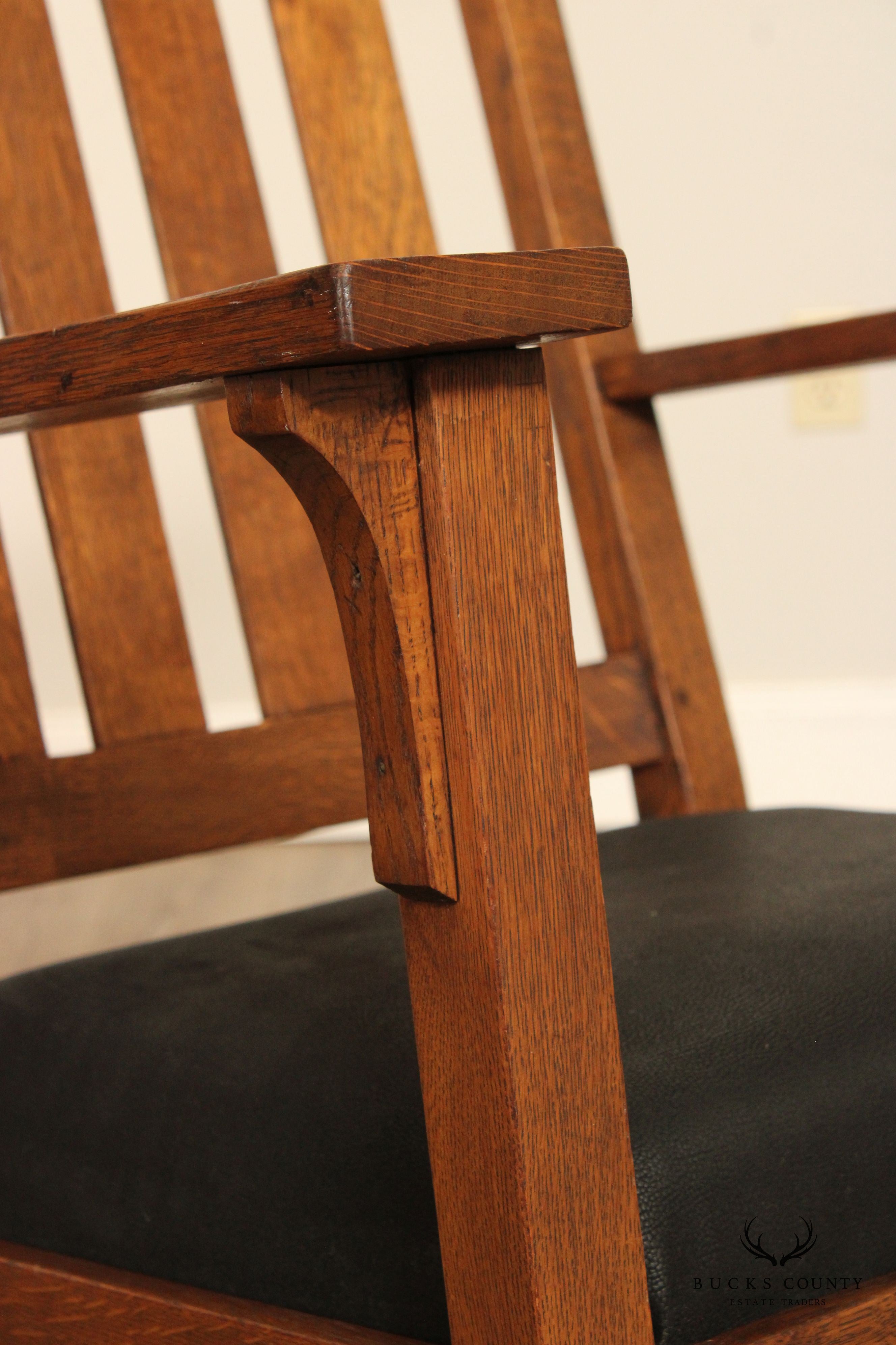 Antique Mission Style Oak Rocking Chair