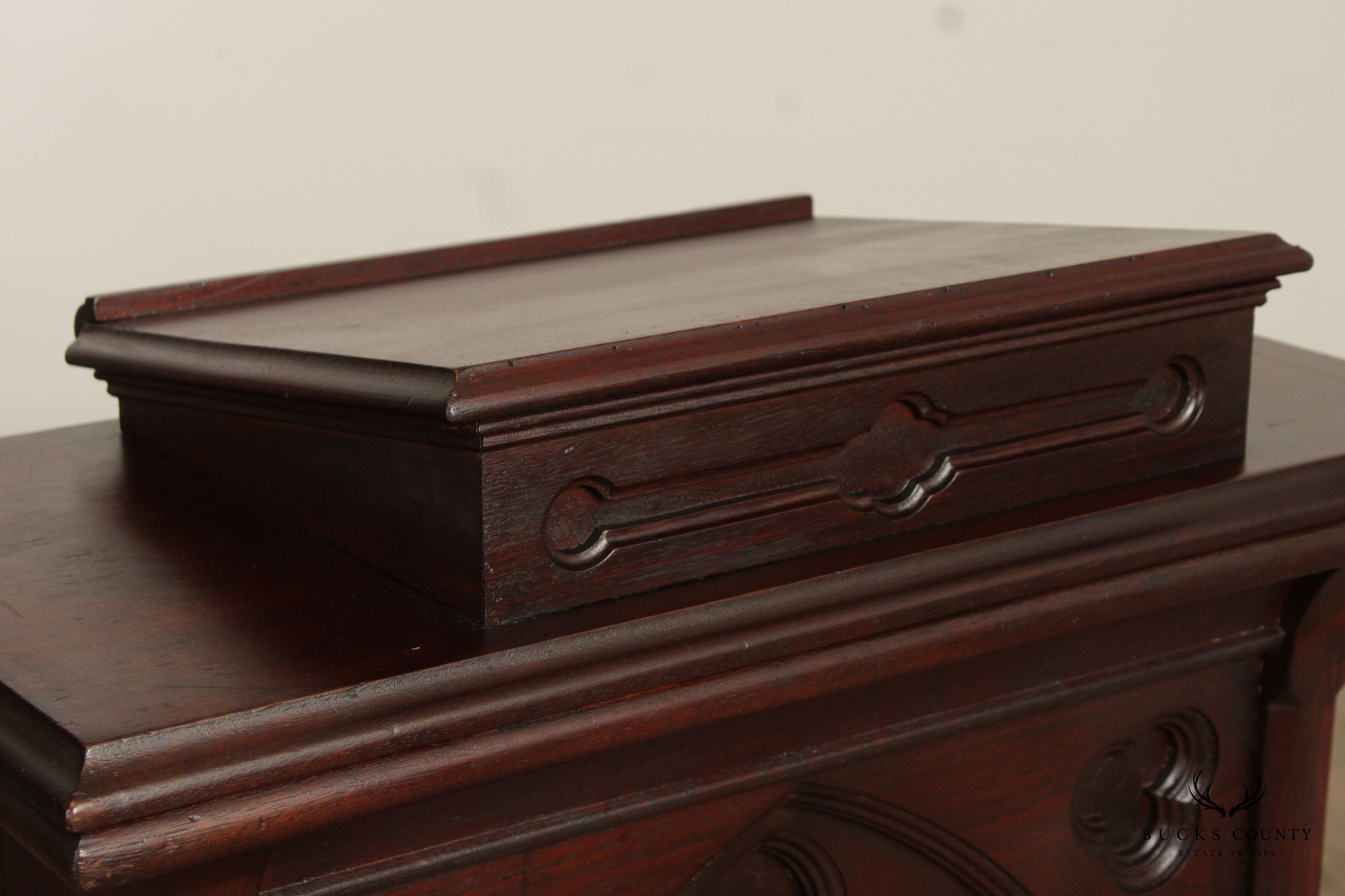 Gothic Revival Carved Walnut Podium