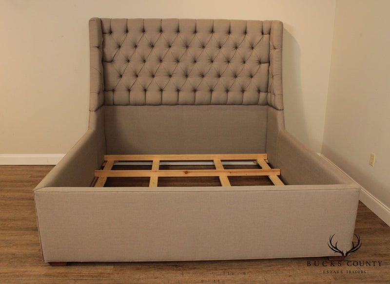 Custom Upholstered Tufted King Size Bed