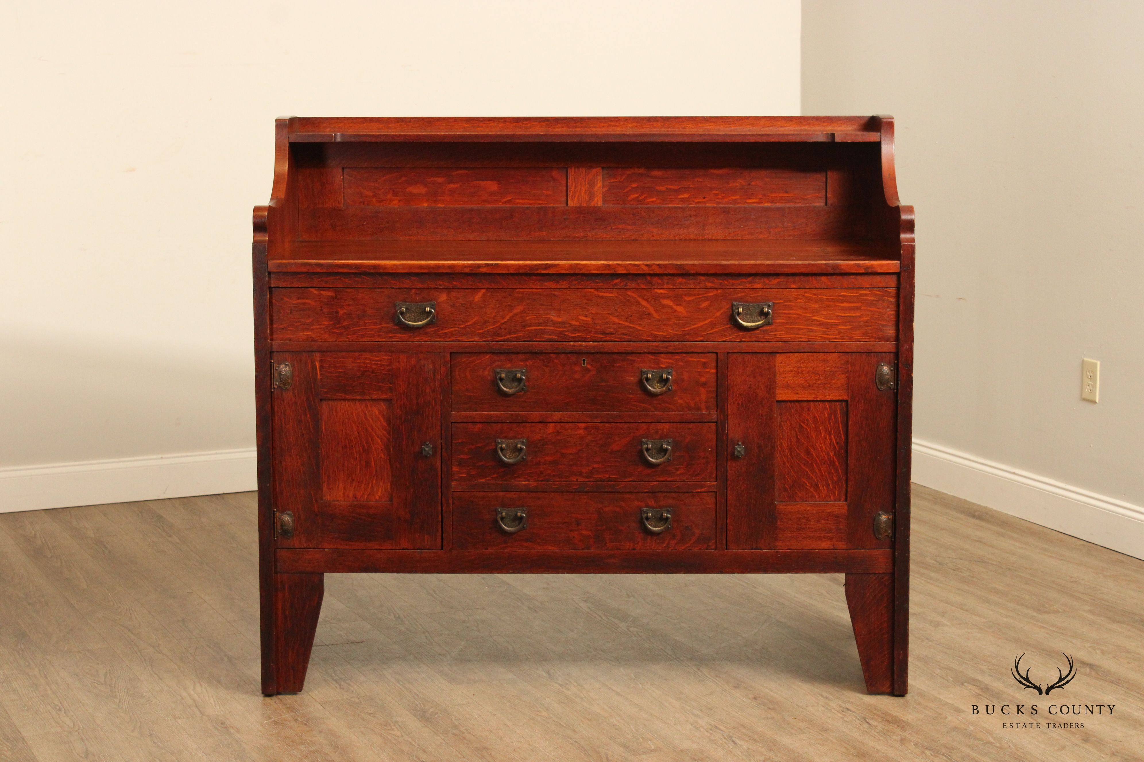 Stickley Brothers Antique Arts & Crafts Oak Sideboard