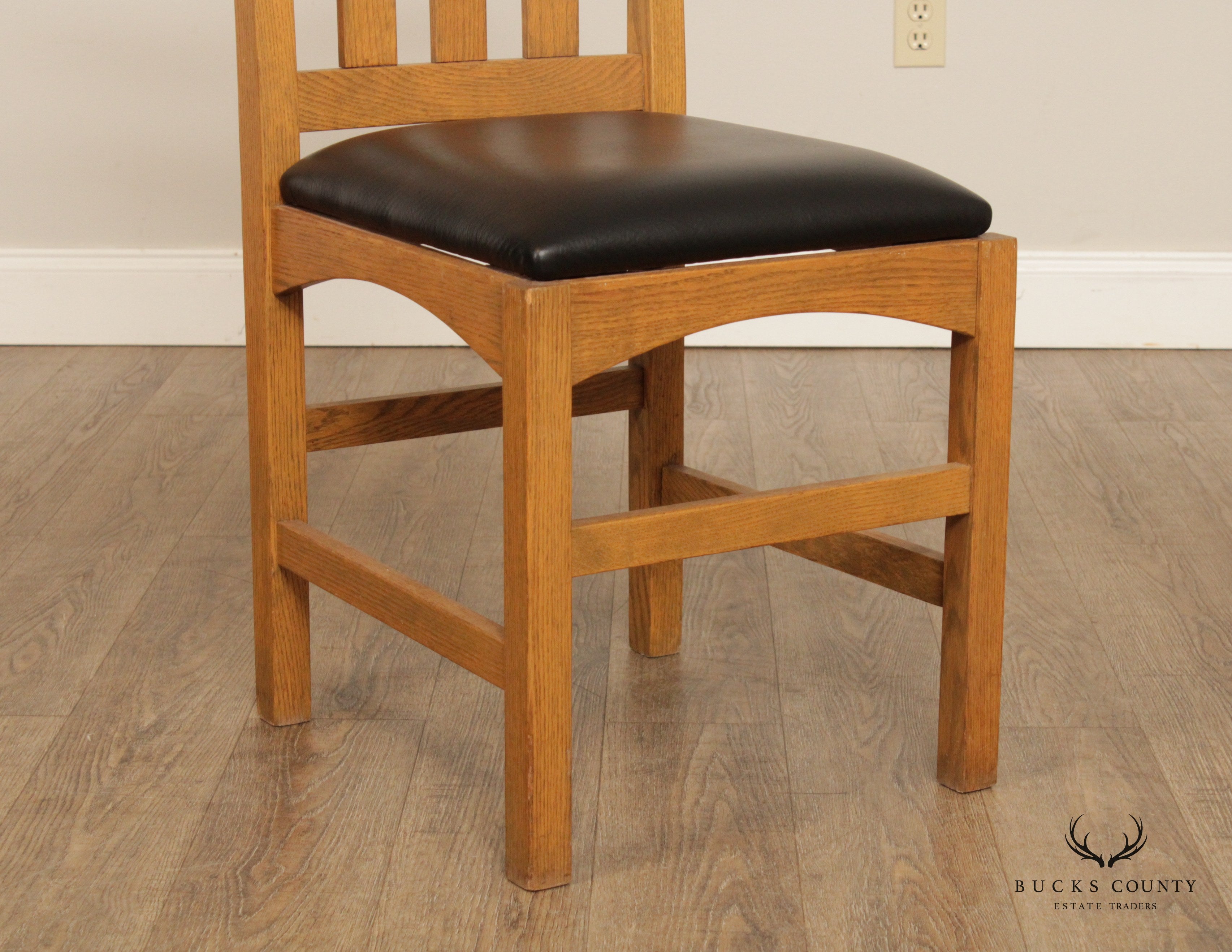 Mission Style Set Of Four Dining Chairs