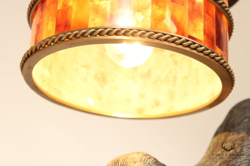 Maitland Smith Regency Style Bronze Monkey Lamp