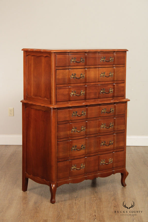 Permacraft French Provincial Style Cherry Chest on Chest