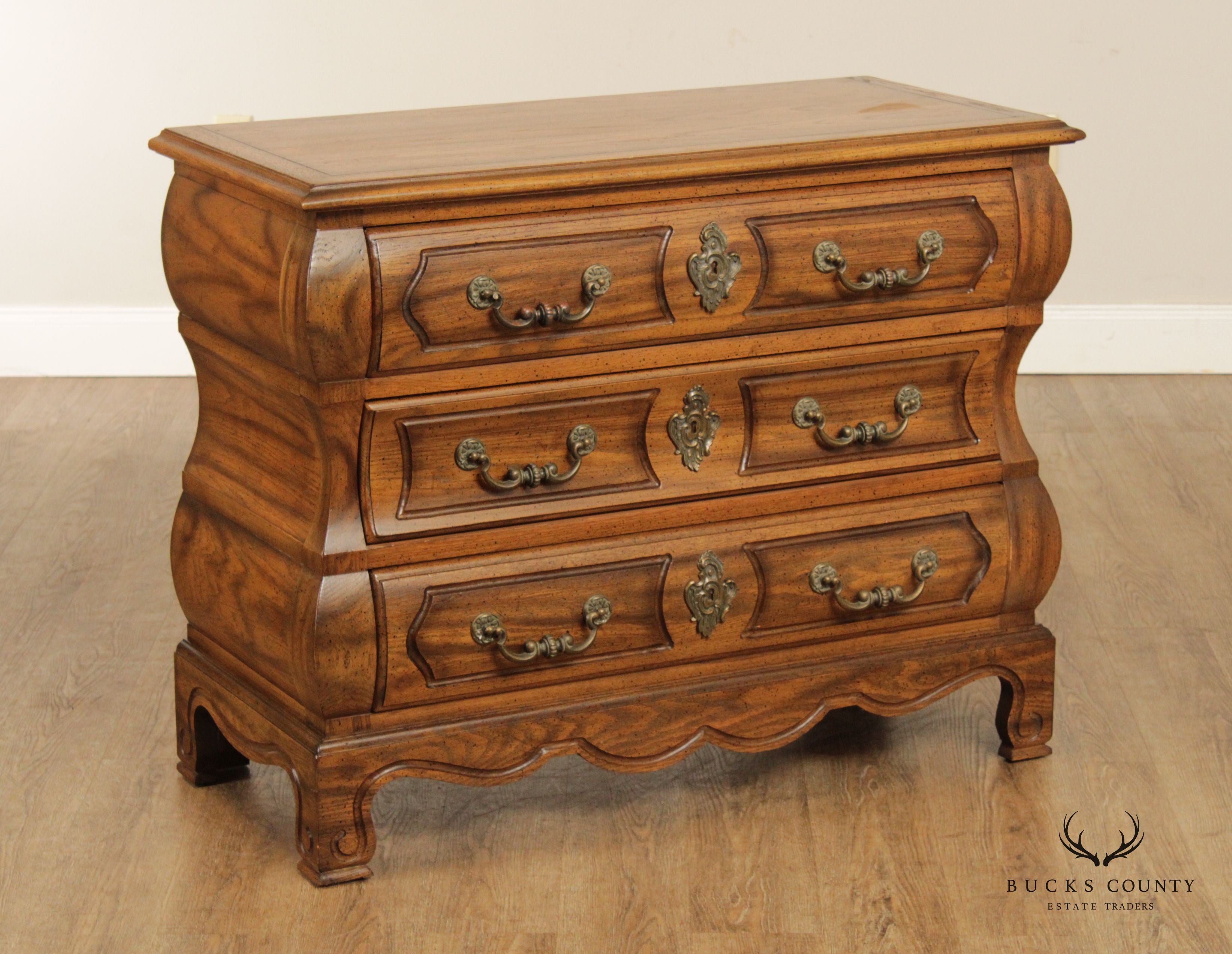 Century Furniture Baroque Style Bombe Chest of Drawers