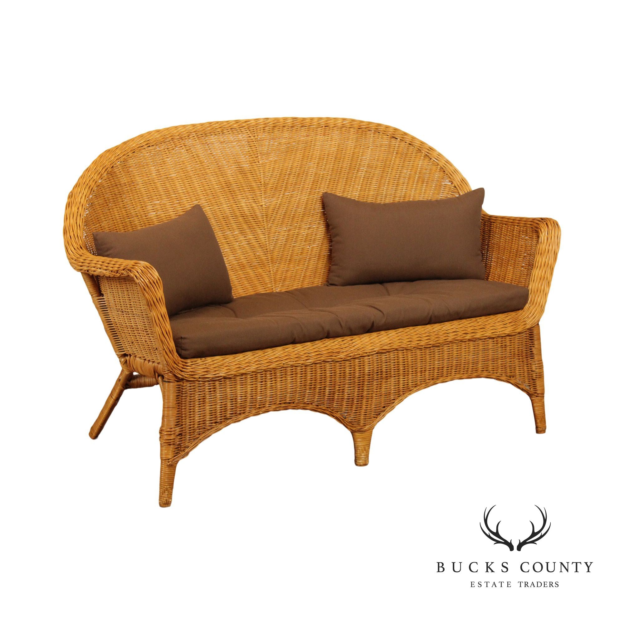 The Company Store Wicker Loveseat