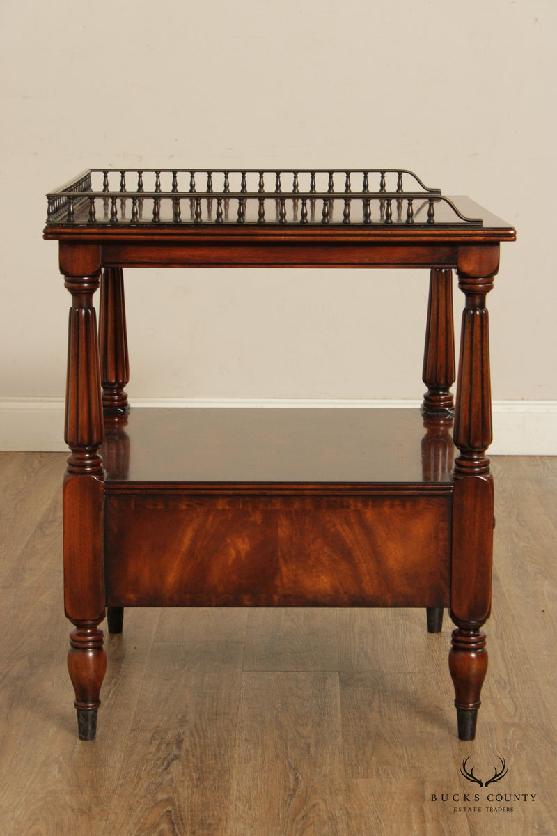 Hickory White Regency Style Mahogany Side table