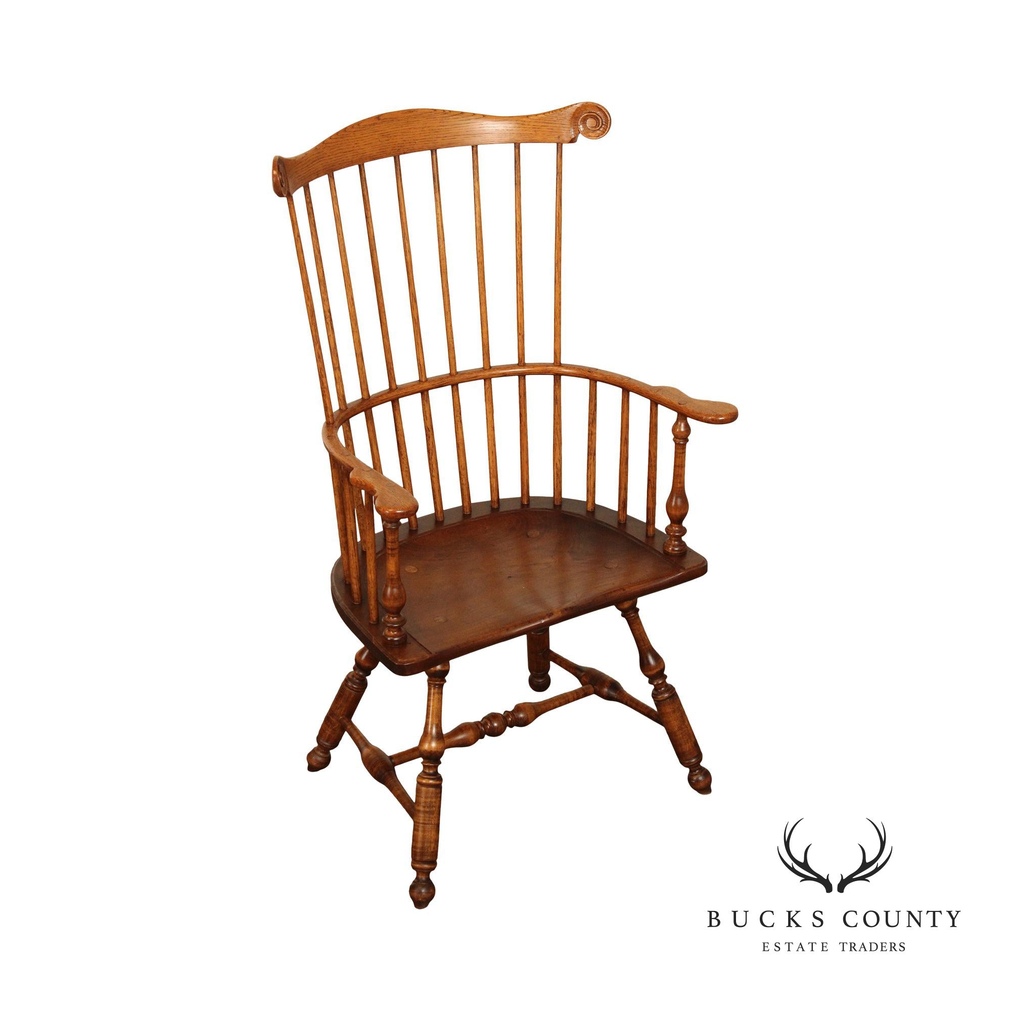 Custom Crafted Philadelphia Windsor Comb Back Windsor Armchair