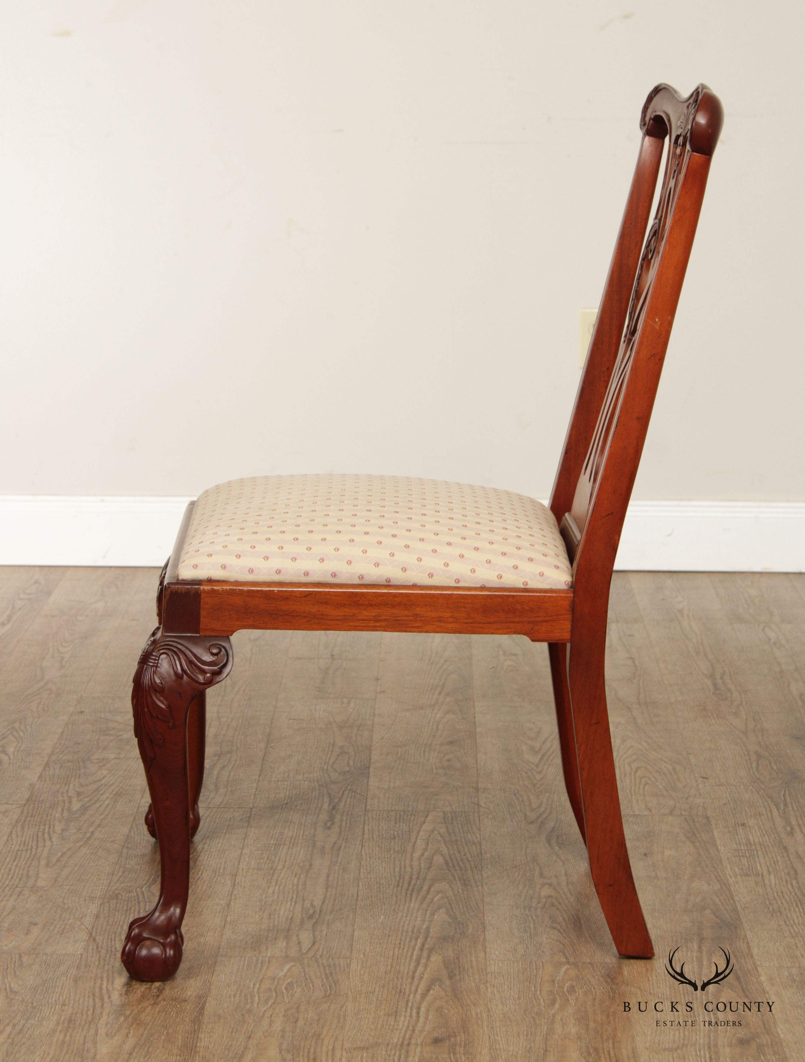 Craftique Chippendale Style Mahogany Side Chair