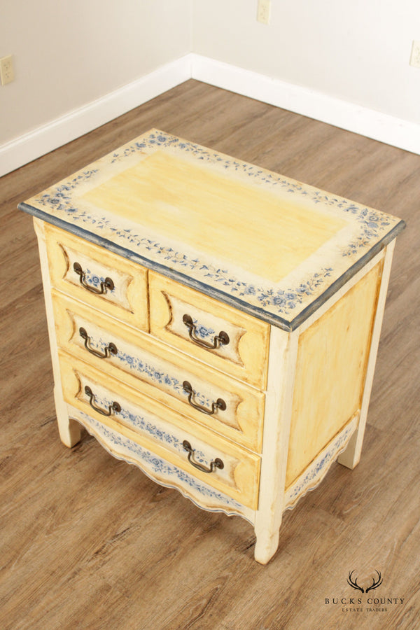 Habersham Plantation Country French Style Paint Decorated Chest of Drawers