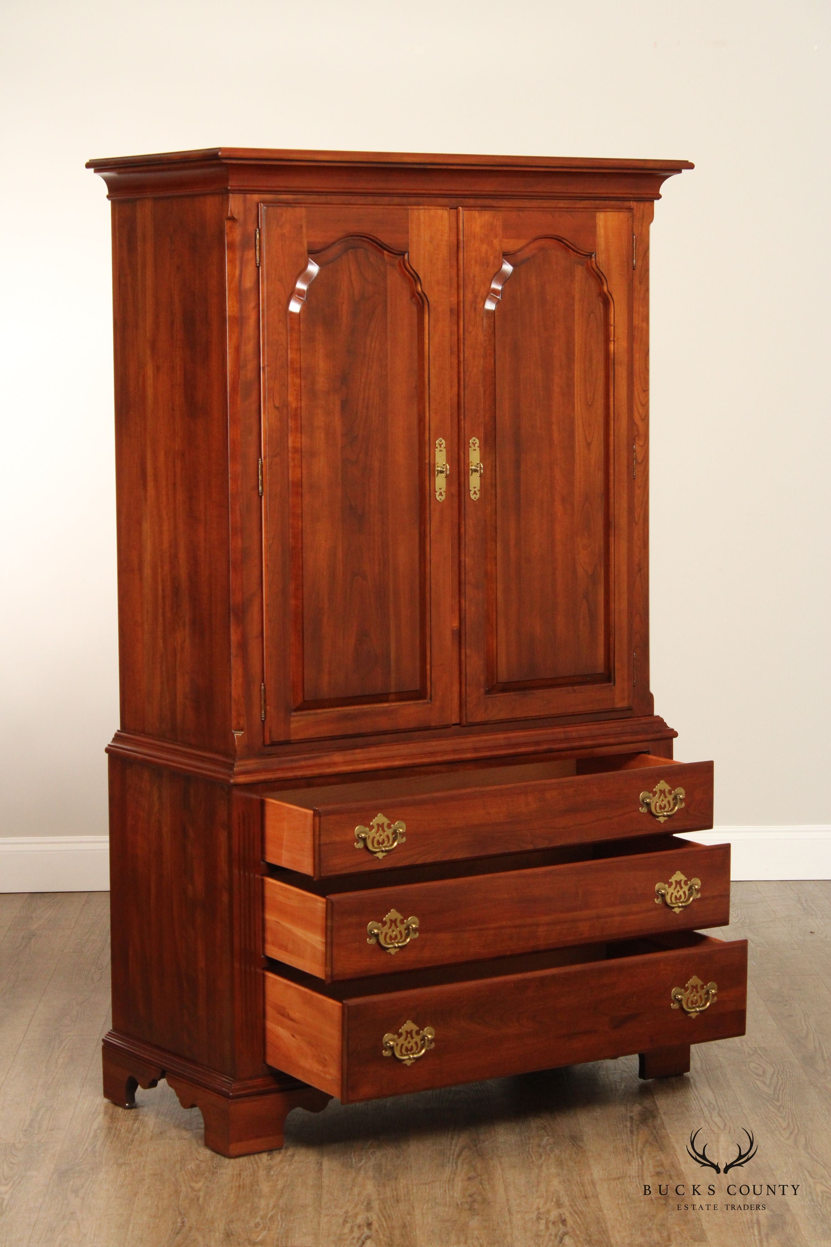 Knob Creek Chippendale Style Cherry Armoire