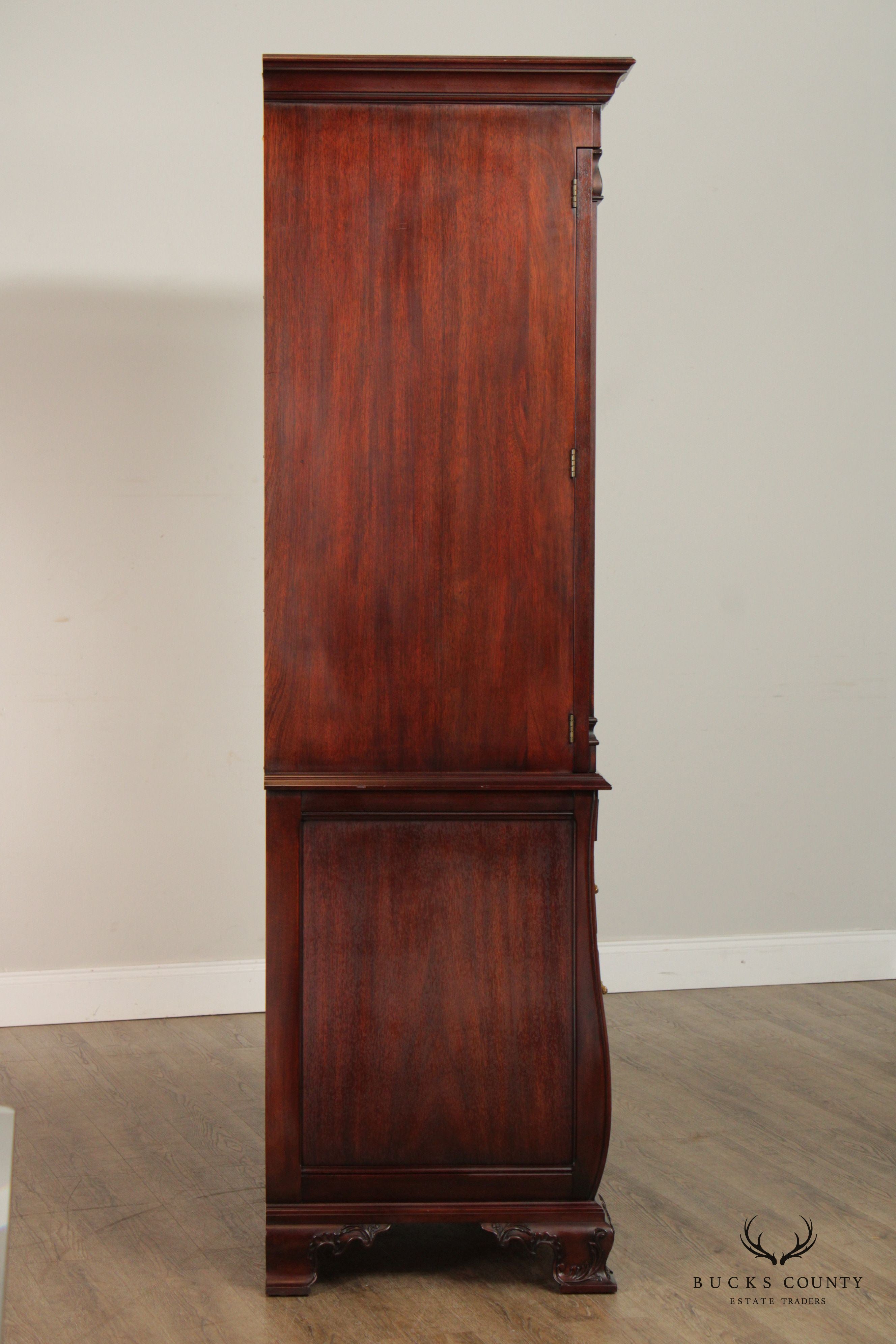 Henkel Harris Mahogany Bombe Armoire Cabinet