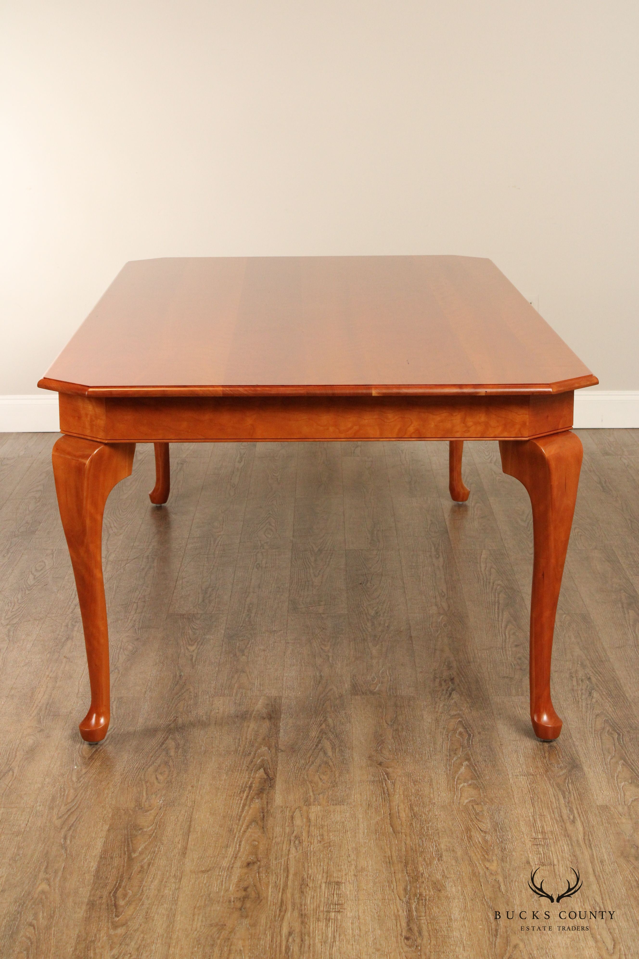 Custom Quality Queen Anne Style Cherry Farmhouse Dining Table