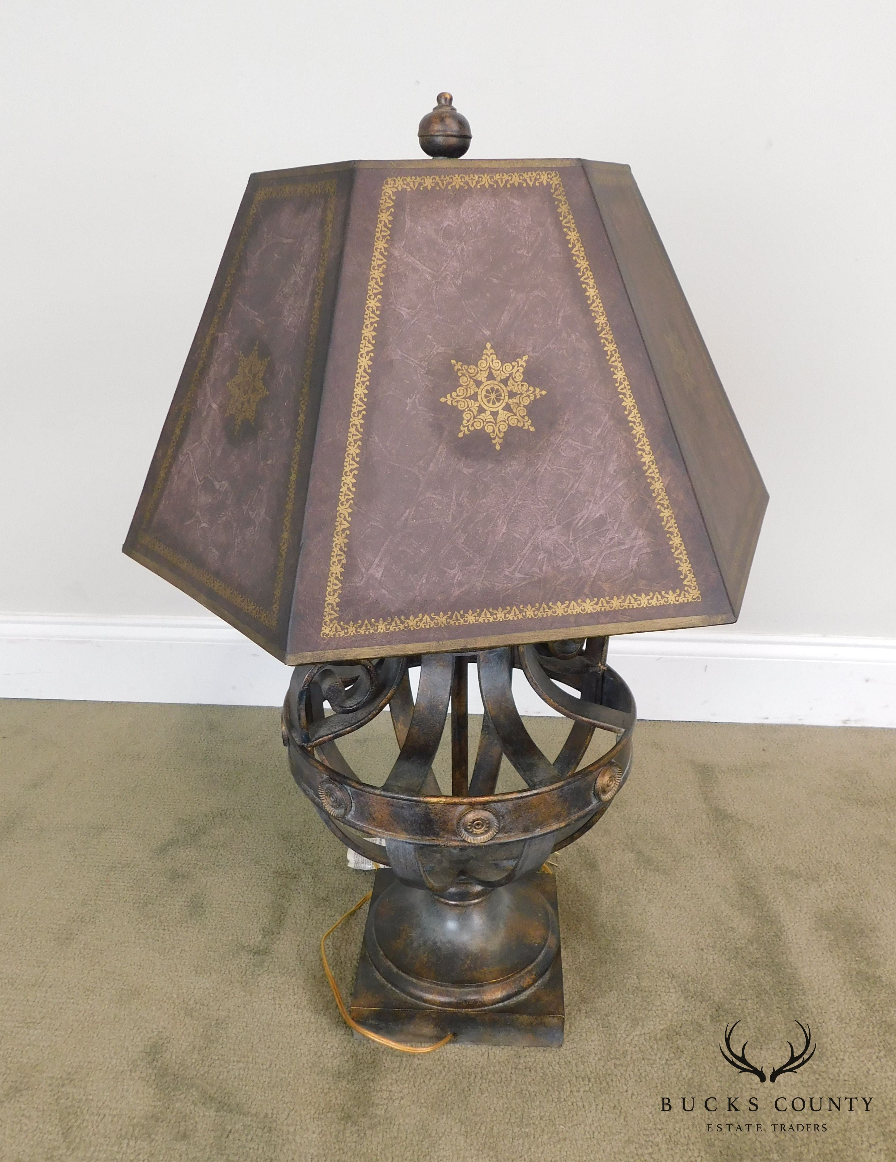 Regency Style Metal Table Lamp Possibly Maitland Smith