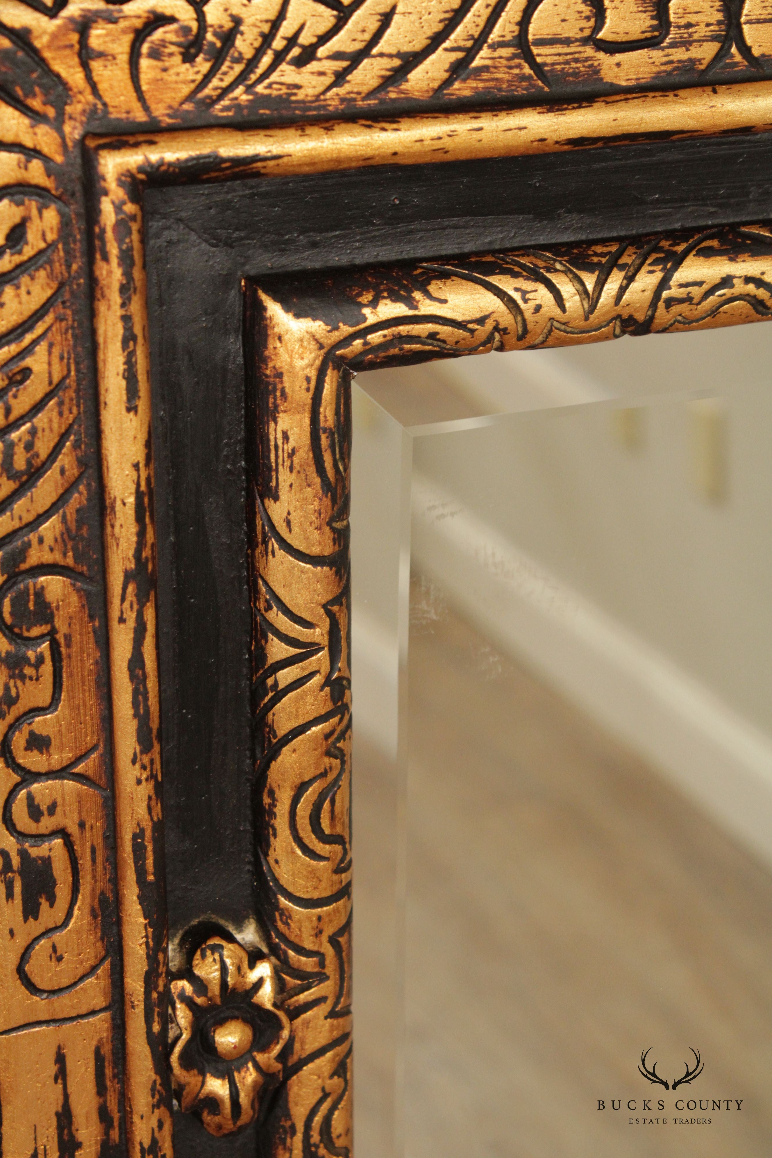 John Richard Rococo Style Large Gilt Gold Wall Mirror