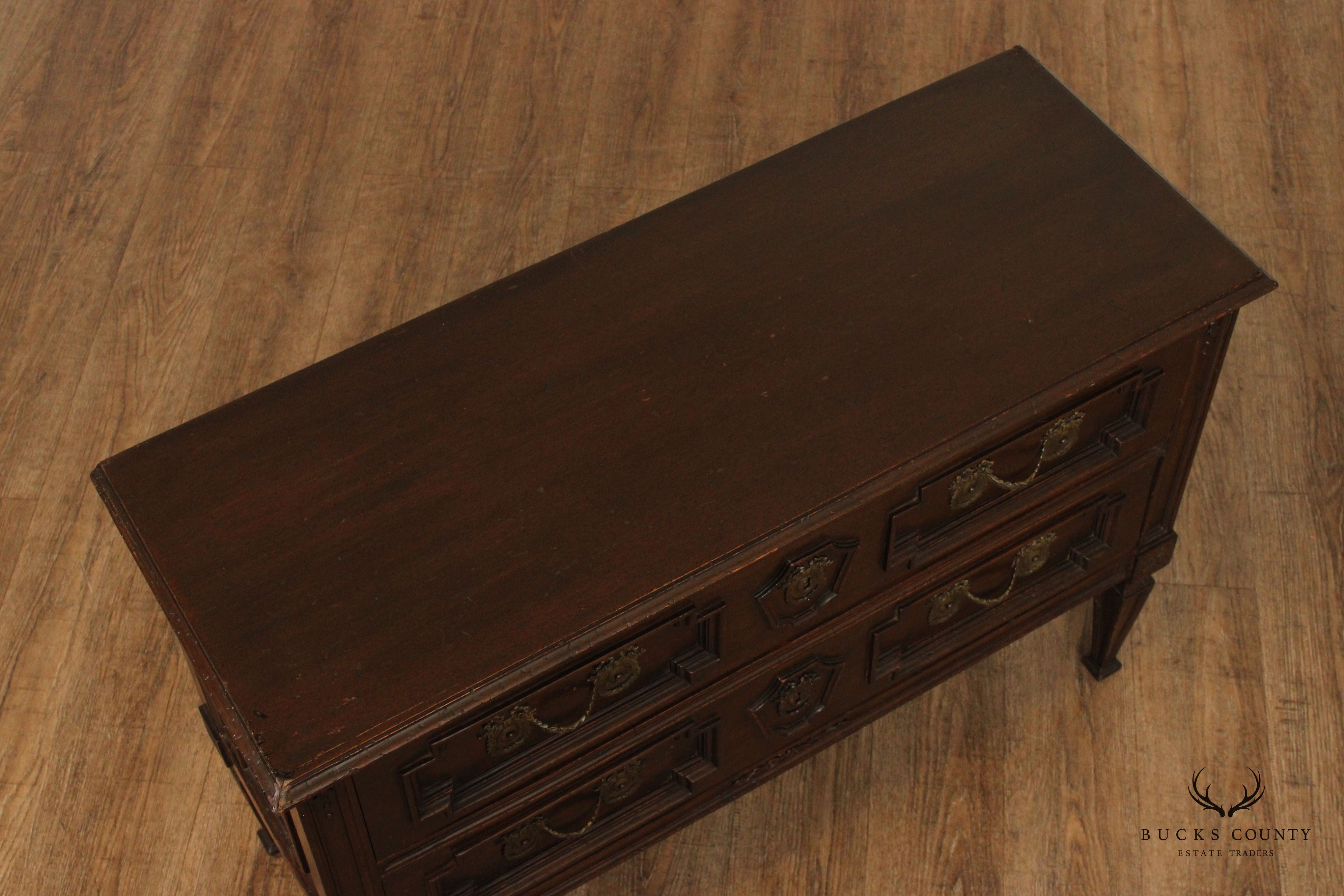 Italian Neoclassical Style Carved Walnut Commode