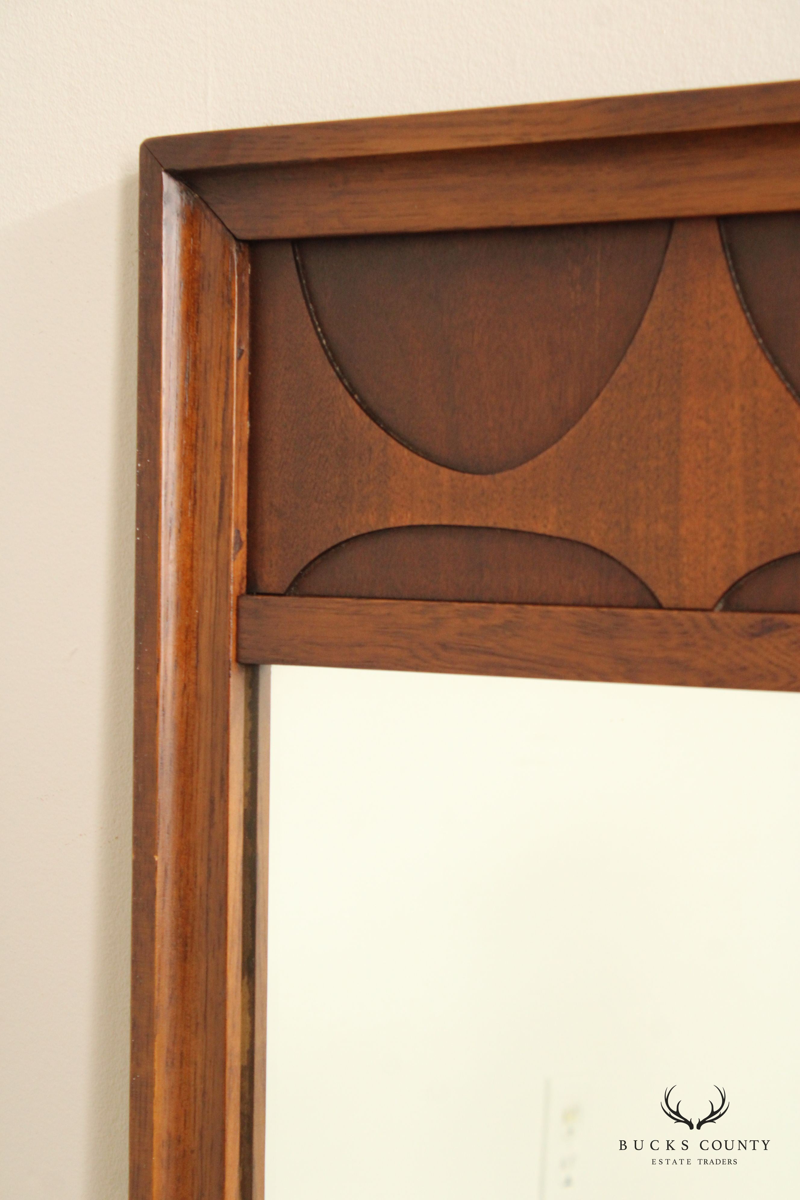 Broyhill Brasilia Mid Century Modern Walnut Wall Mirror