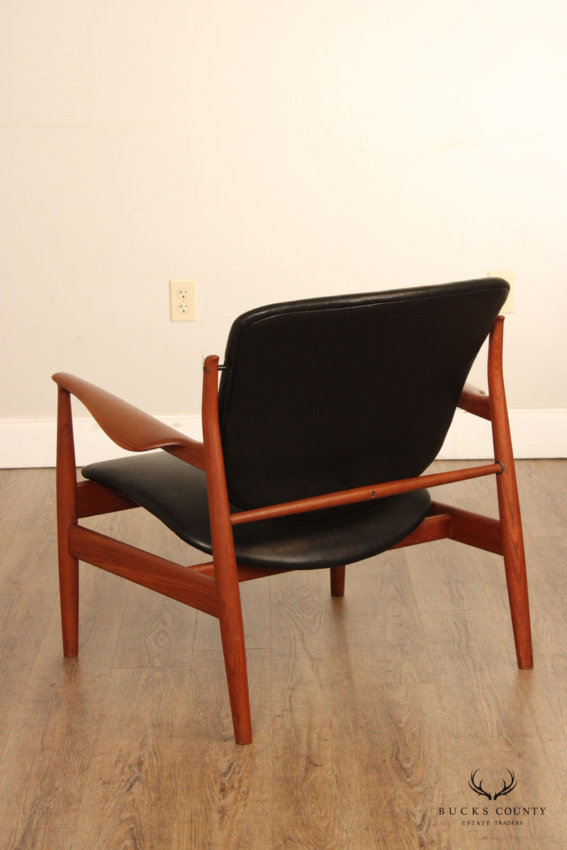 Finn Juhl  Danish Modern Pair of FD-136 Teak Lounge Chairs