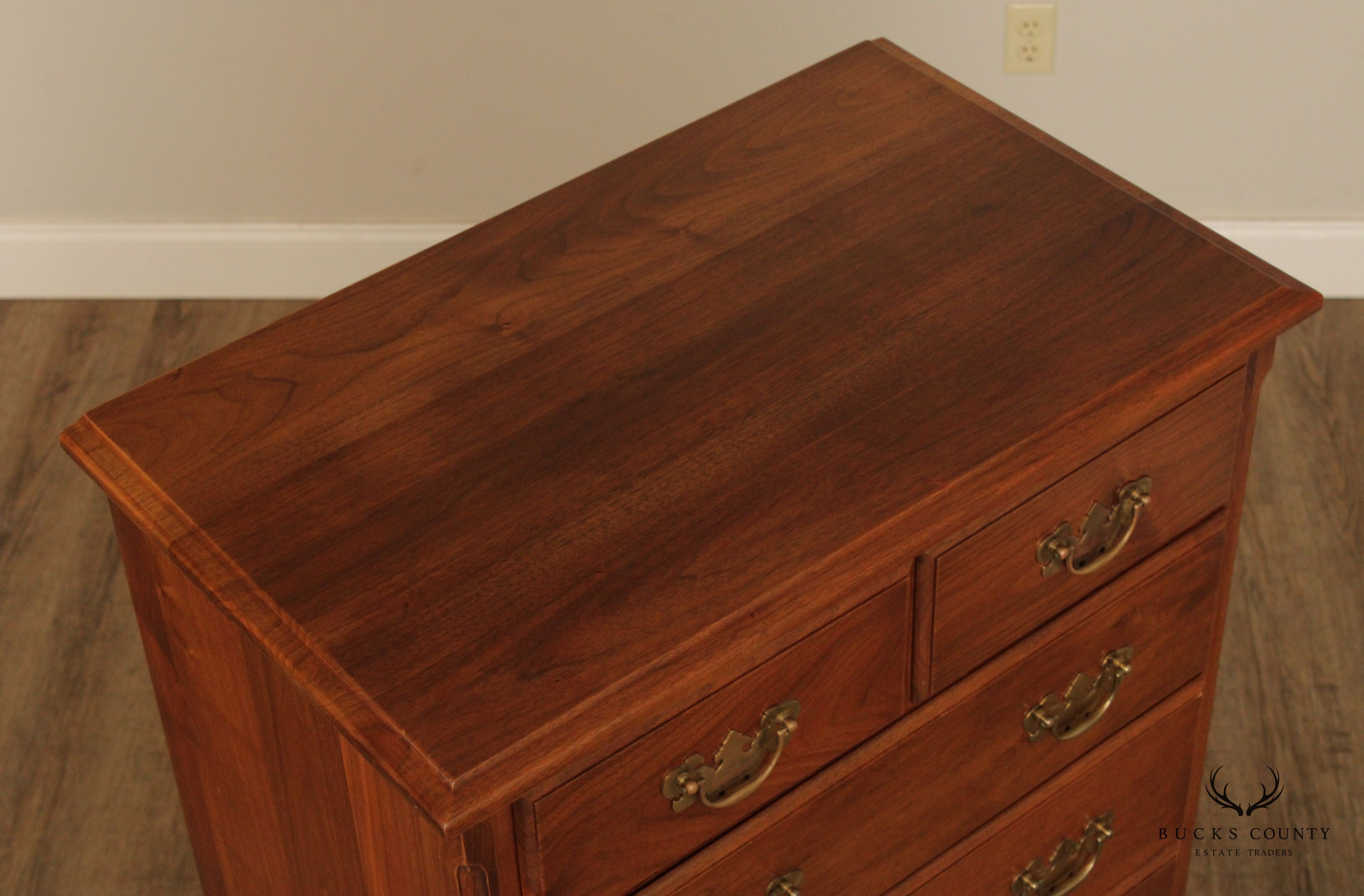 Chippendale Style Custom Crafted Solid Walnut Tall Chest (B)