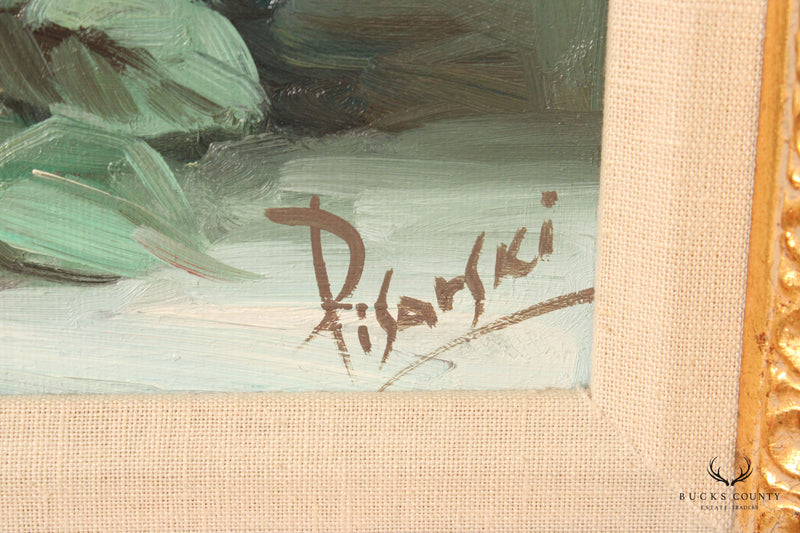 Floral Arrangement Still Life Oil Painting, Signed 'Pisarski'