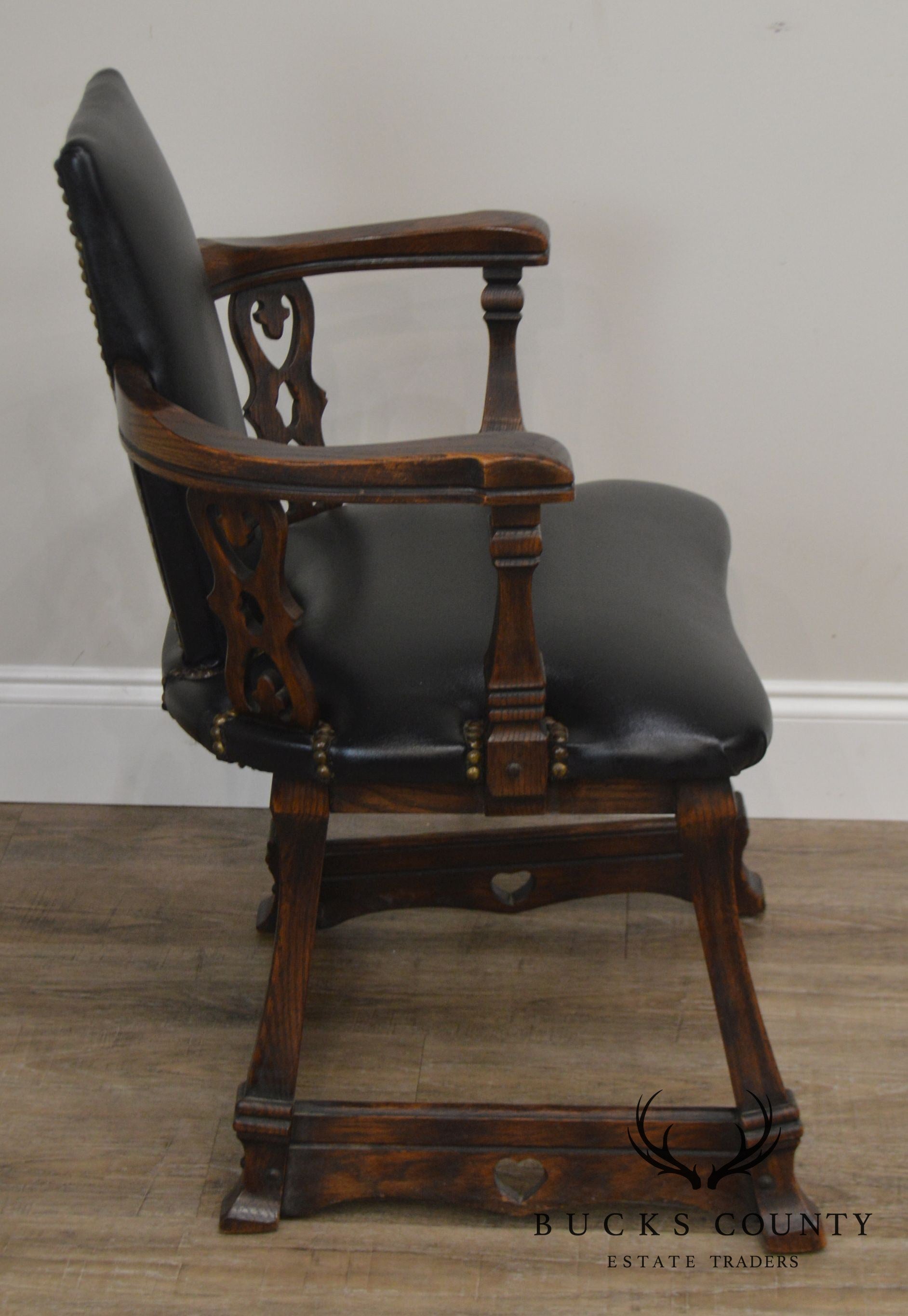 Romweber Viking Oak Vintage Captains Armchair