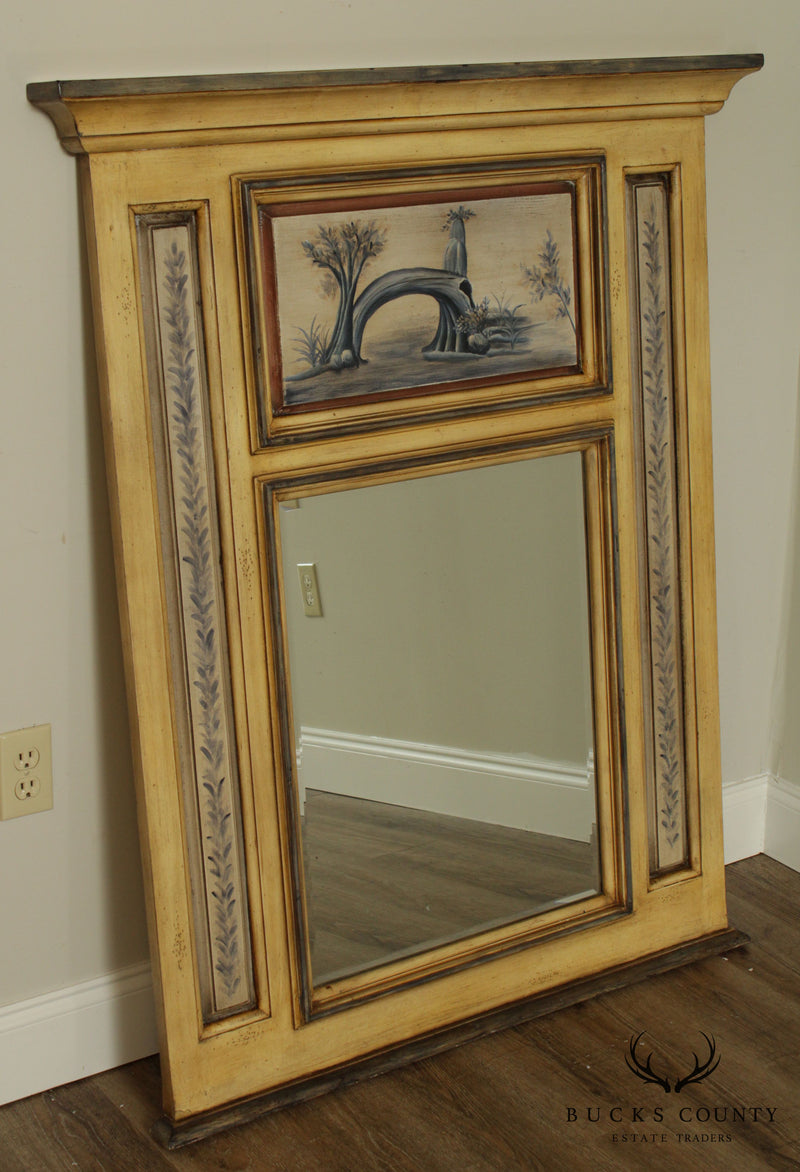 Pulaski Paint Decorated Trumeau Mirror