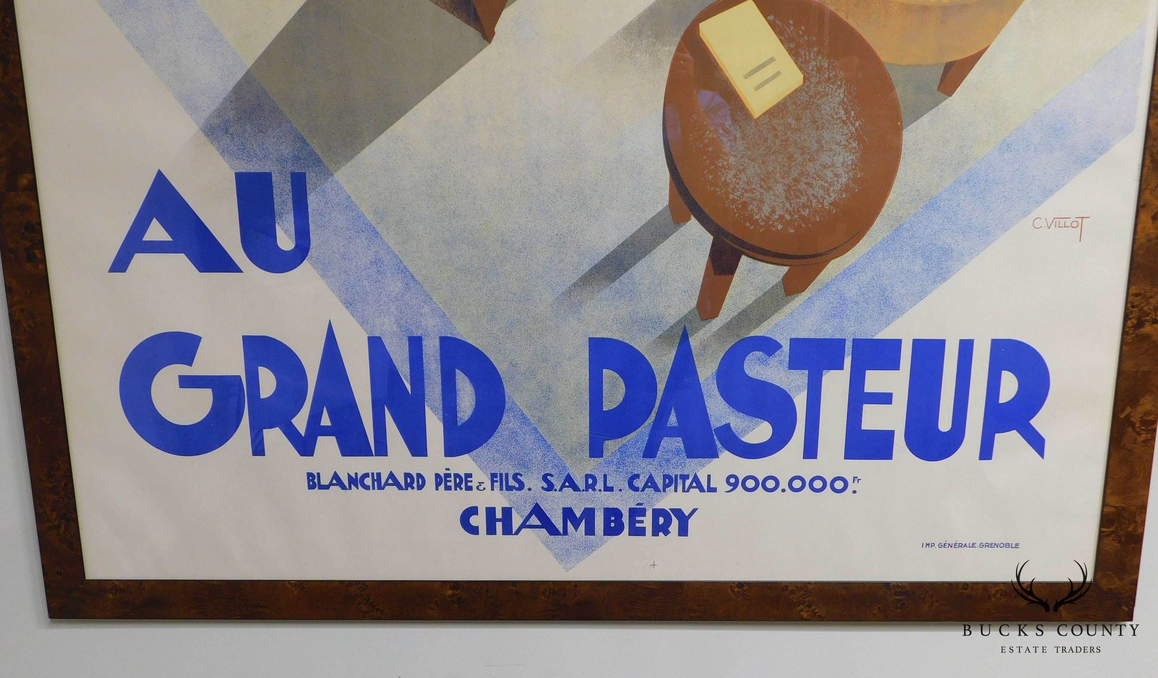 C. Villot "Au Grand Pasteur Neubles Decoration Chamberg" Giclee Poster