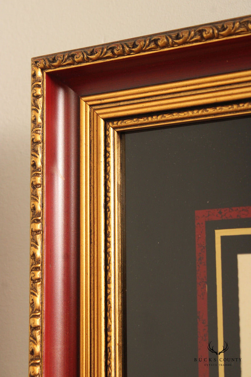 Bombay Company Pair English Coat of Arms Prints, Custom Framed