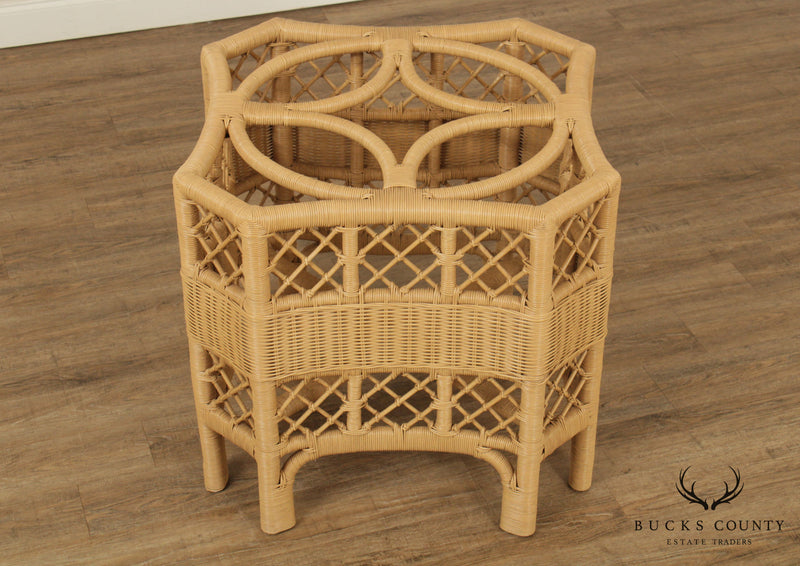 Vintage Asian Style Wicker Dining Table Base