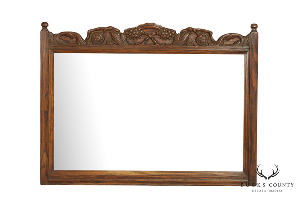 Jamestown Lounge Feudal Oak Vintage Carved Wall Mirror