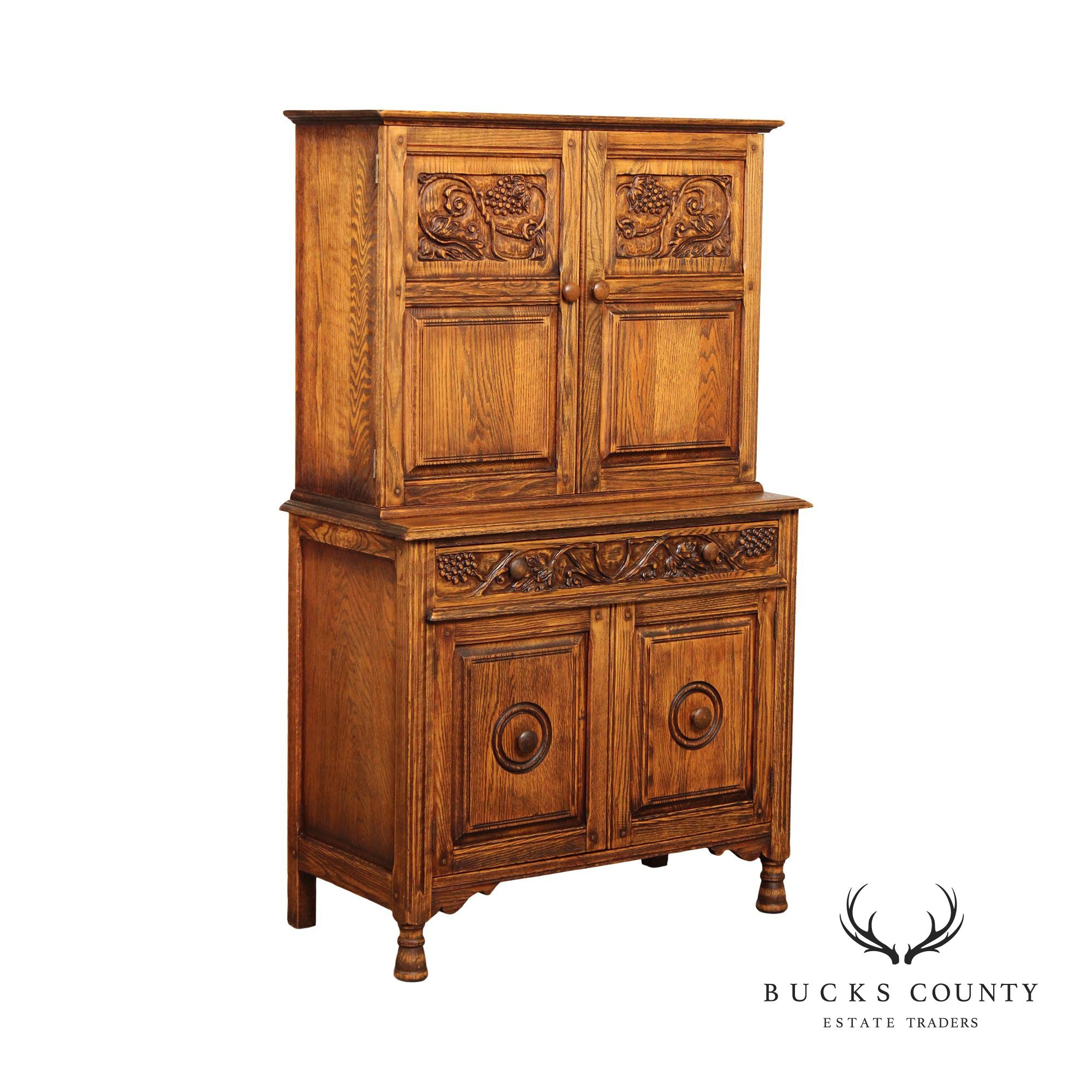 Jamestown Lounge Co. Feudal Oak Storage Cupboard Hutch