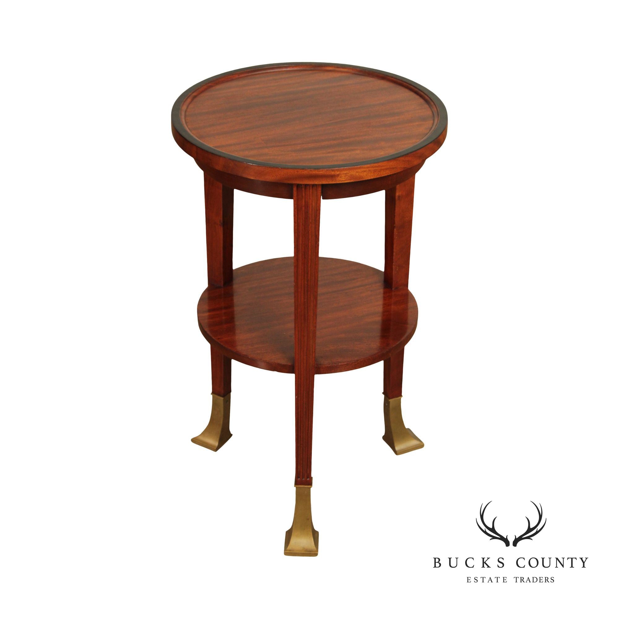 Art Deco Two-Tier Mahogany Side Table