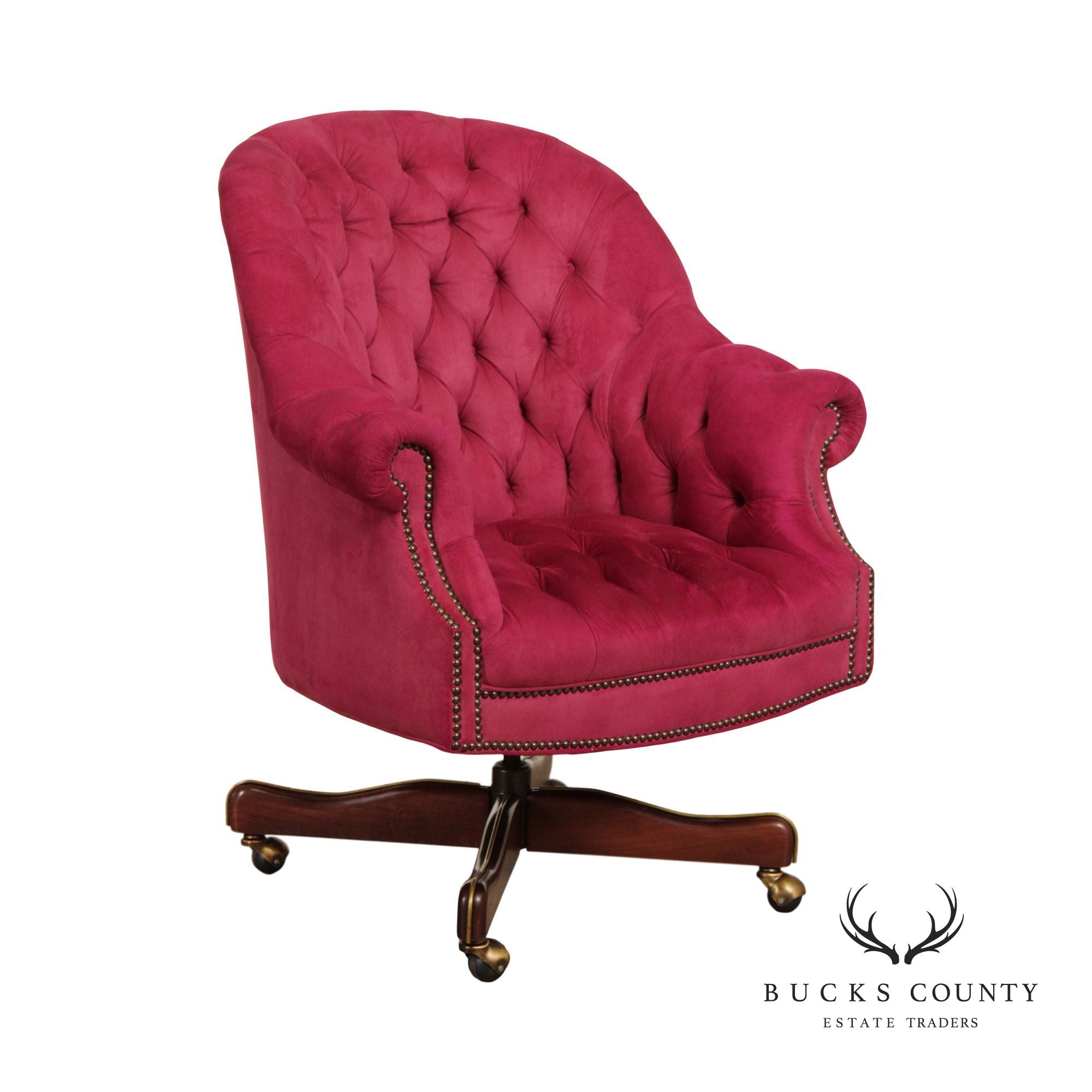 Custom Quality Tufted Upholstered Club Desk Chair