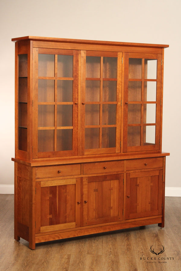 Stickley Mission Collection Cherry Three Door Buffet China Cabinet