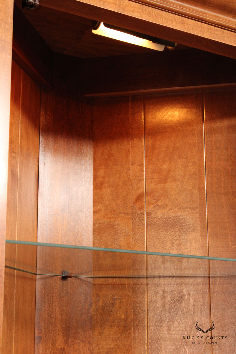 Temple Stuart Chippendale Style Maple Corner Cabinet