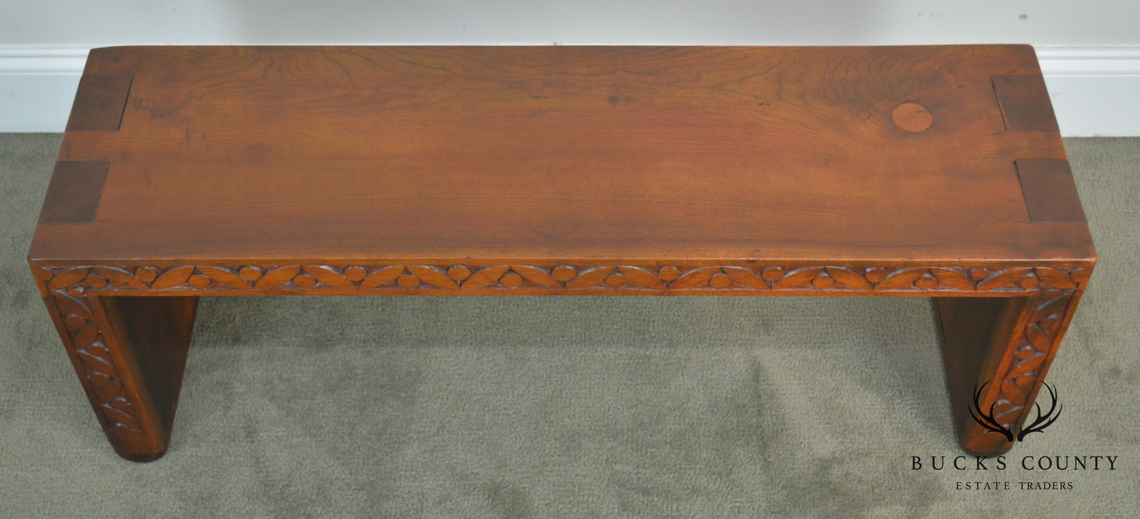 Dovetailed Top Custom Studio Quality Vintage Carved Low Table