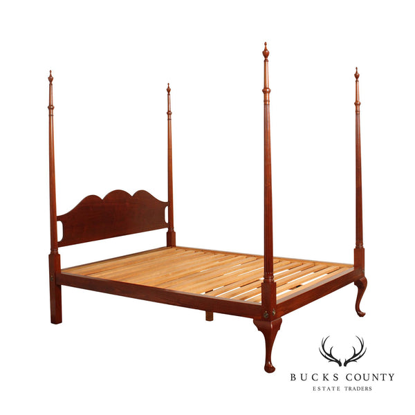 Irion Company Queen Anne Style Mahogany Queen Size Poster Bed
