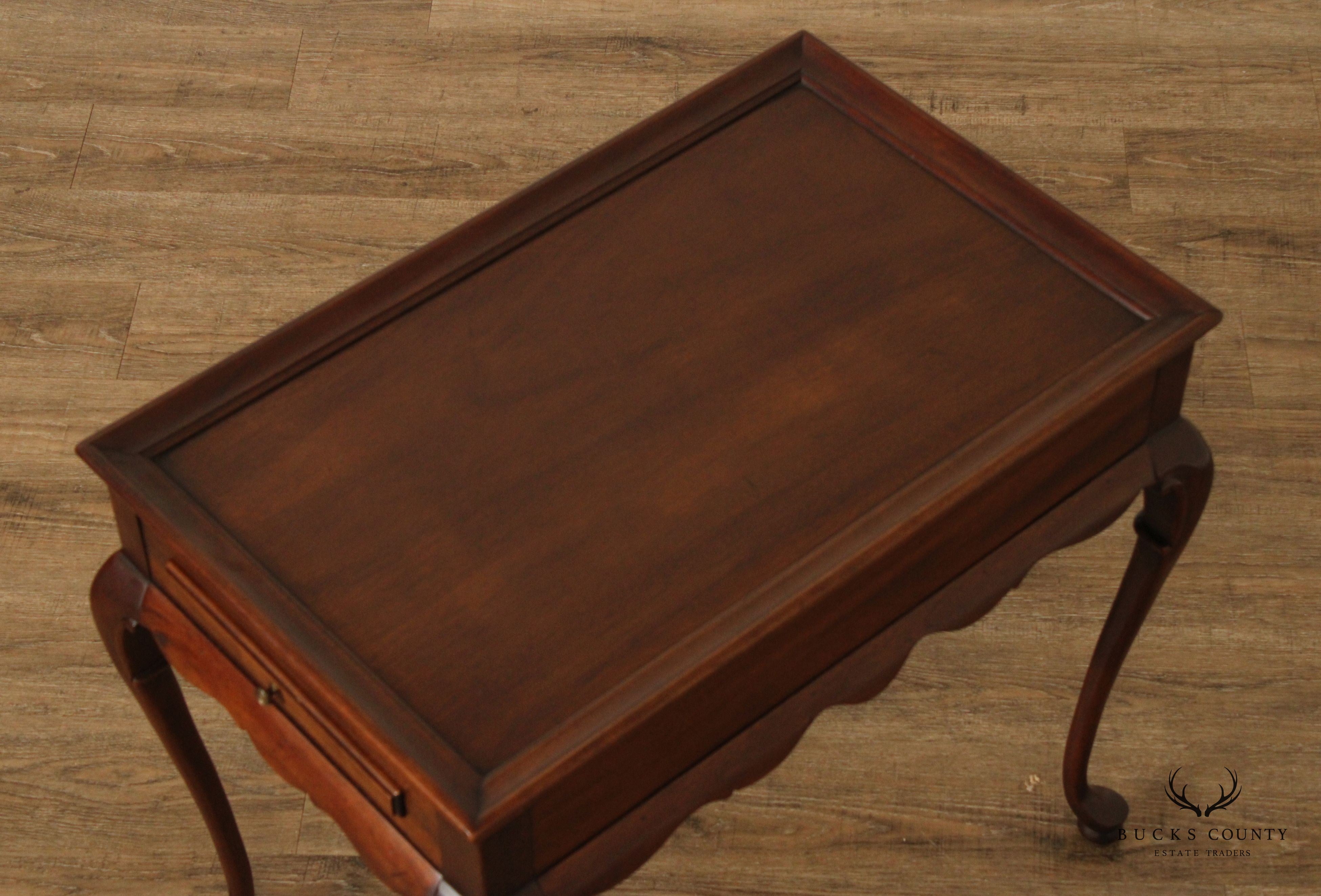 Queen Anne Style Vintage Mahogany Tea Table