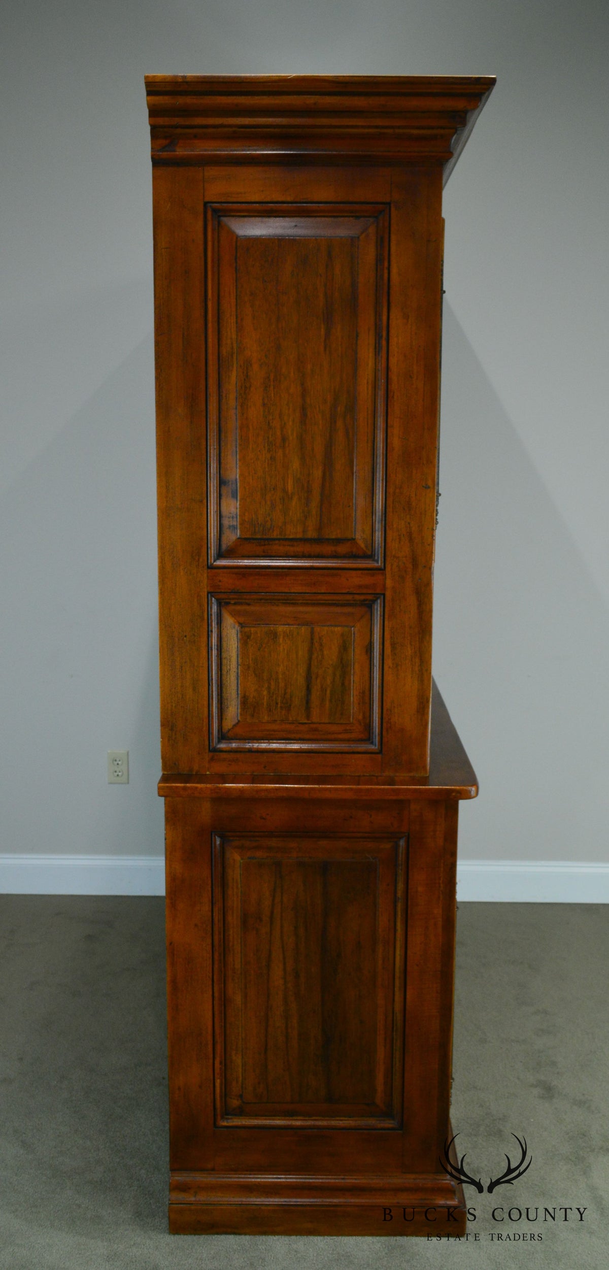 Italian Walnut Large Stepback Cupboard