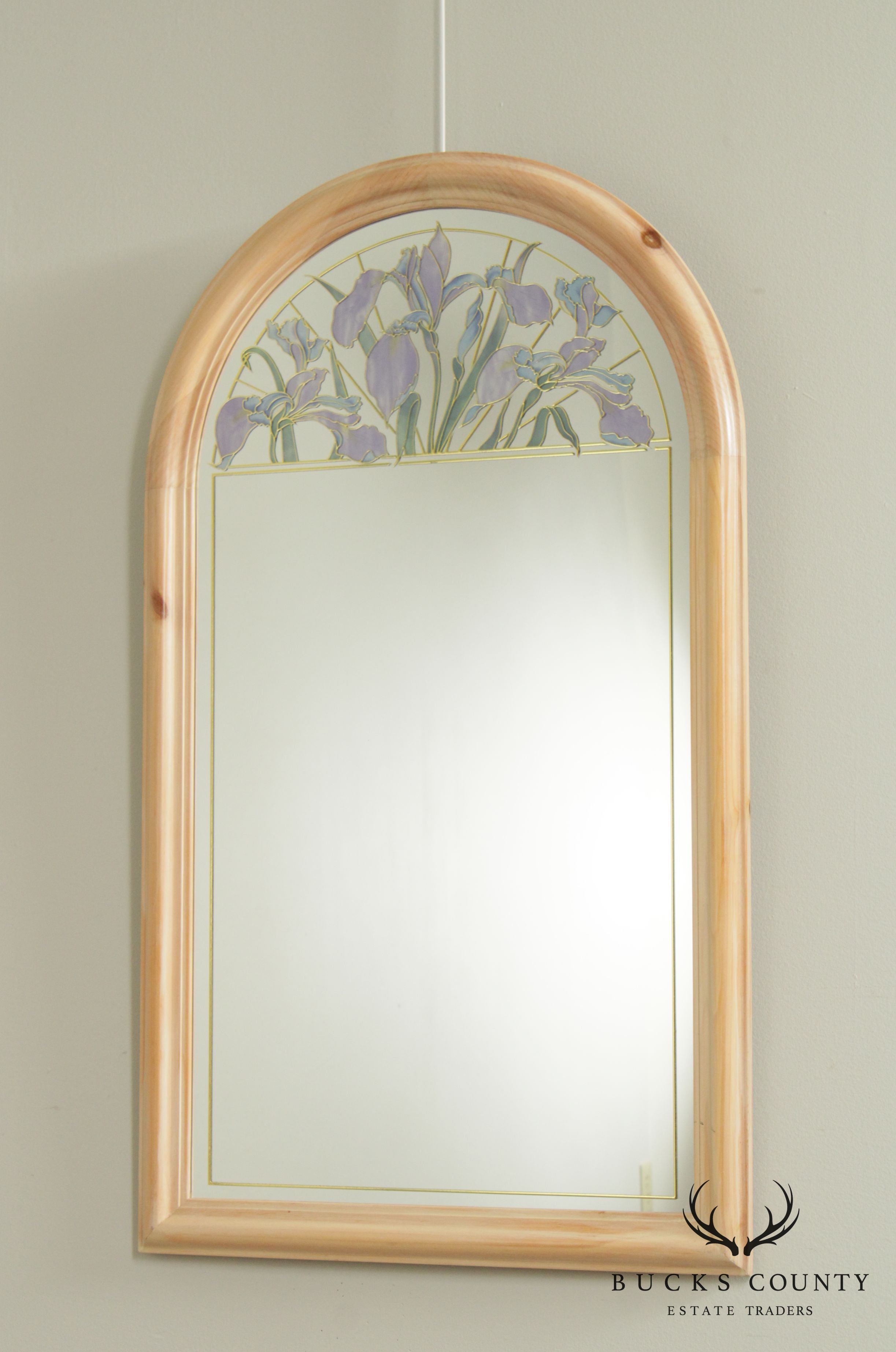 Pine Framed Iris Wall Mirror