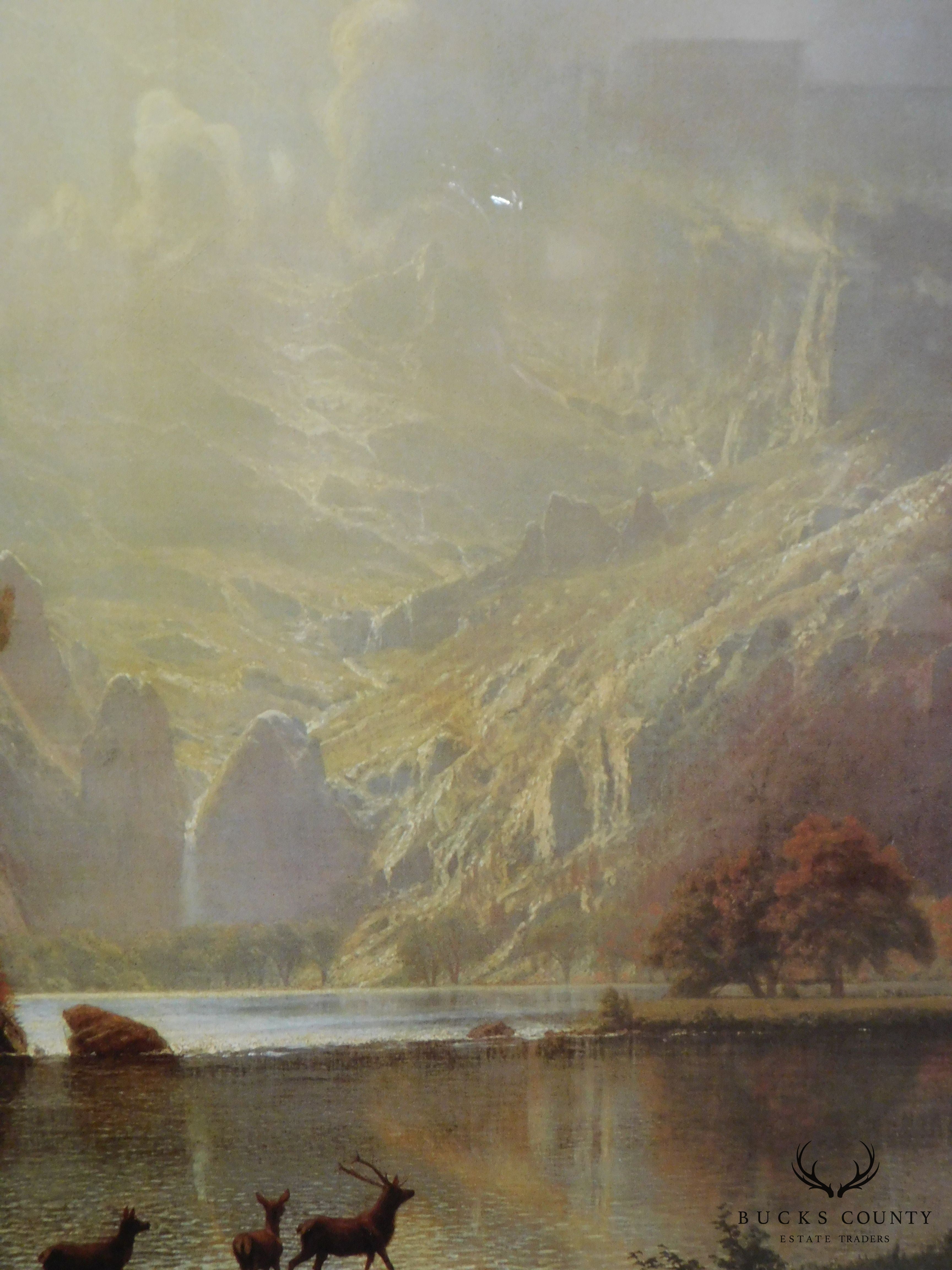 "Sierra Nevada Morning" by Albert Bierstadt Reproduction, Lithograph on Paper Hudson River School